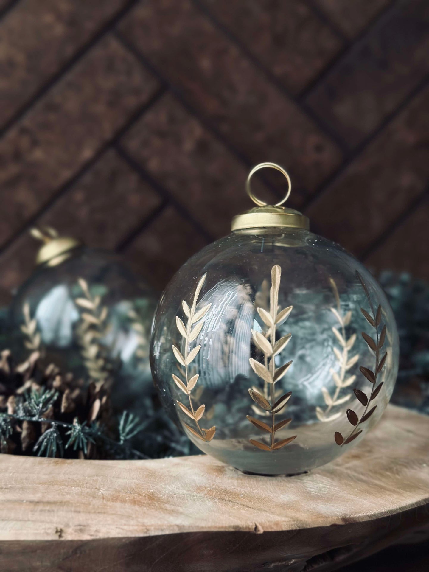 Glaskulor för jul - Paket med 2 st