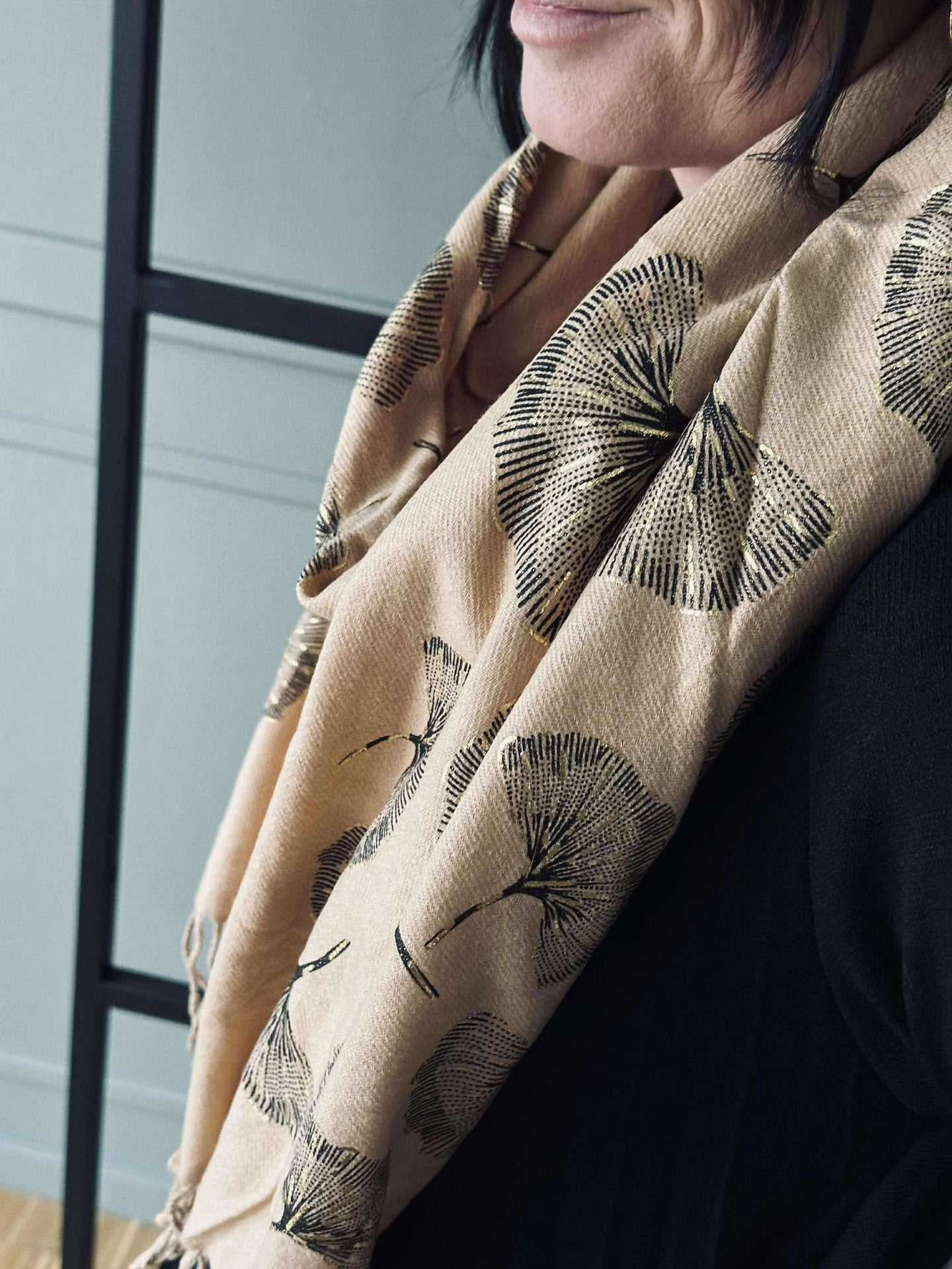 Halsduk Ginkgo - Beige