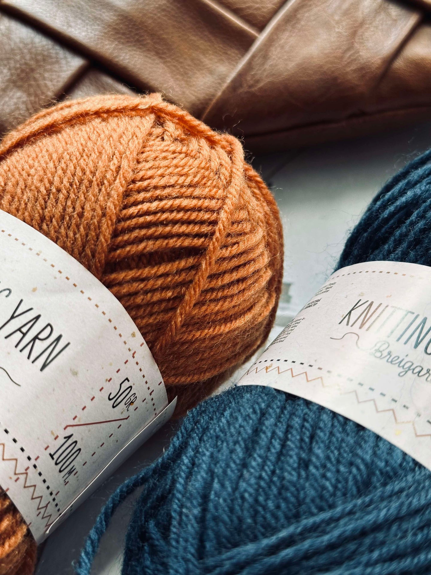 Polyestergarn 50 gram - Orange