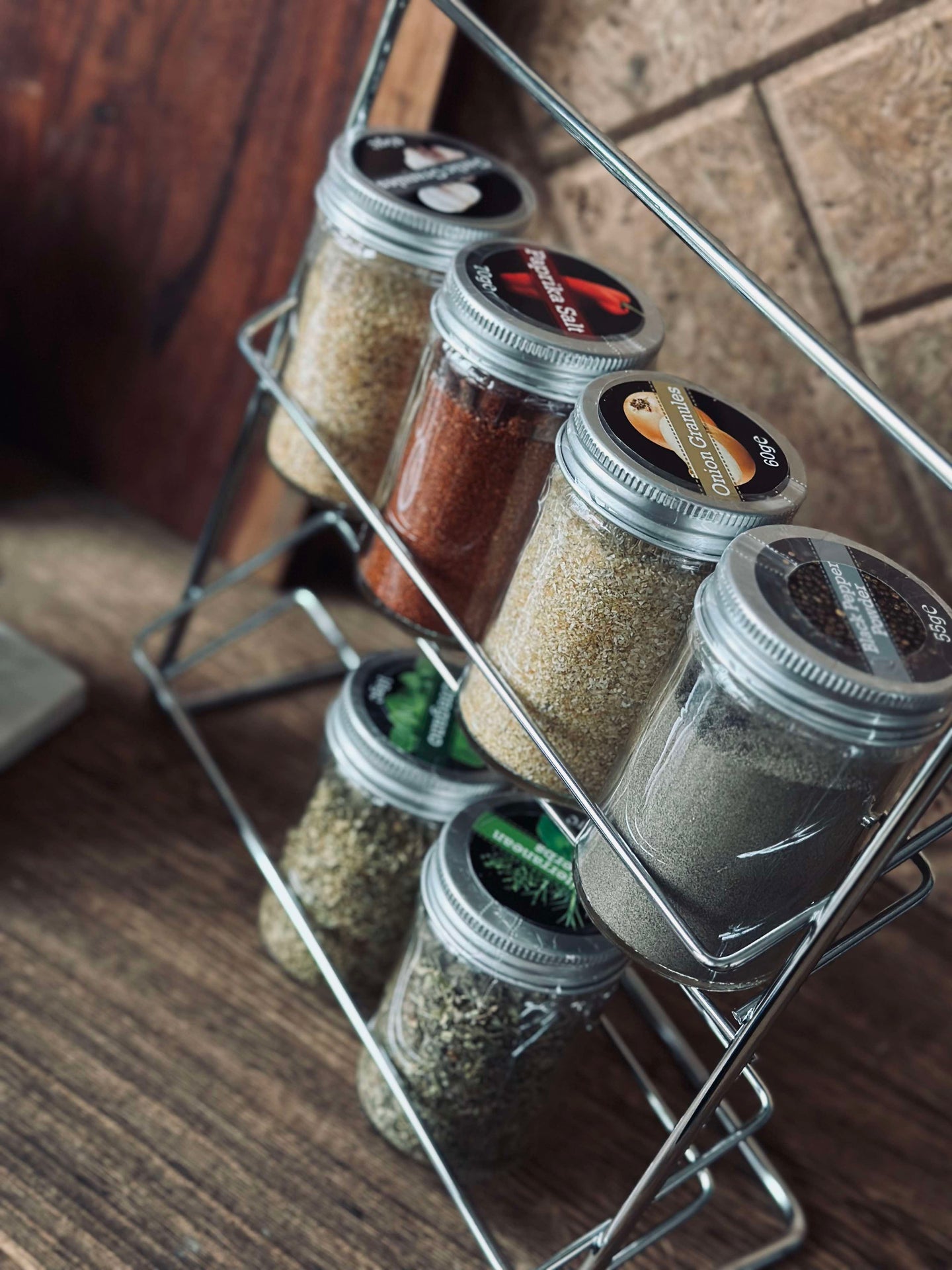 Kryddpaket med 8 varianter - Ställ medföljer