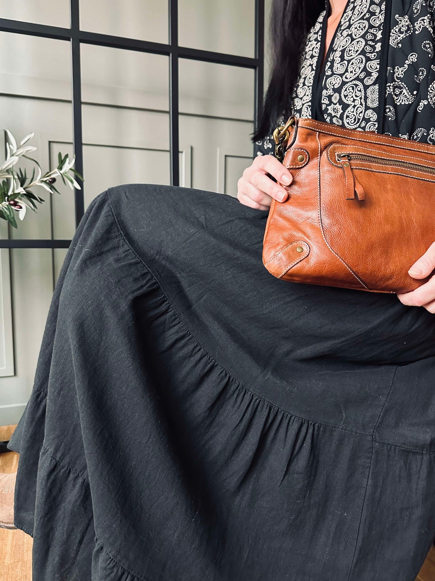 Kjol med smock - Svart