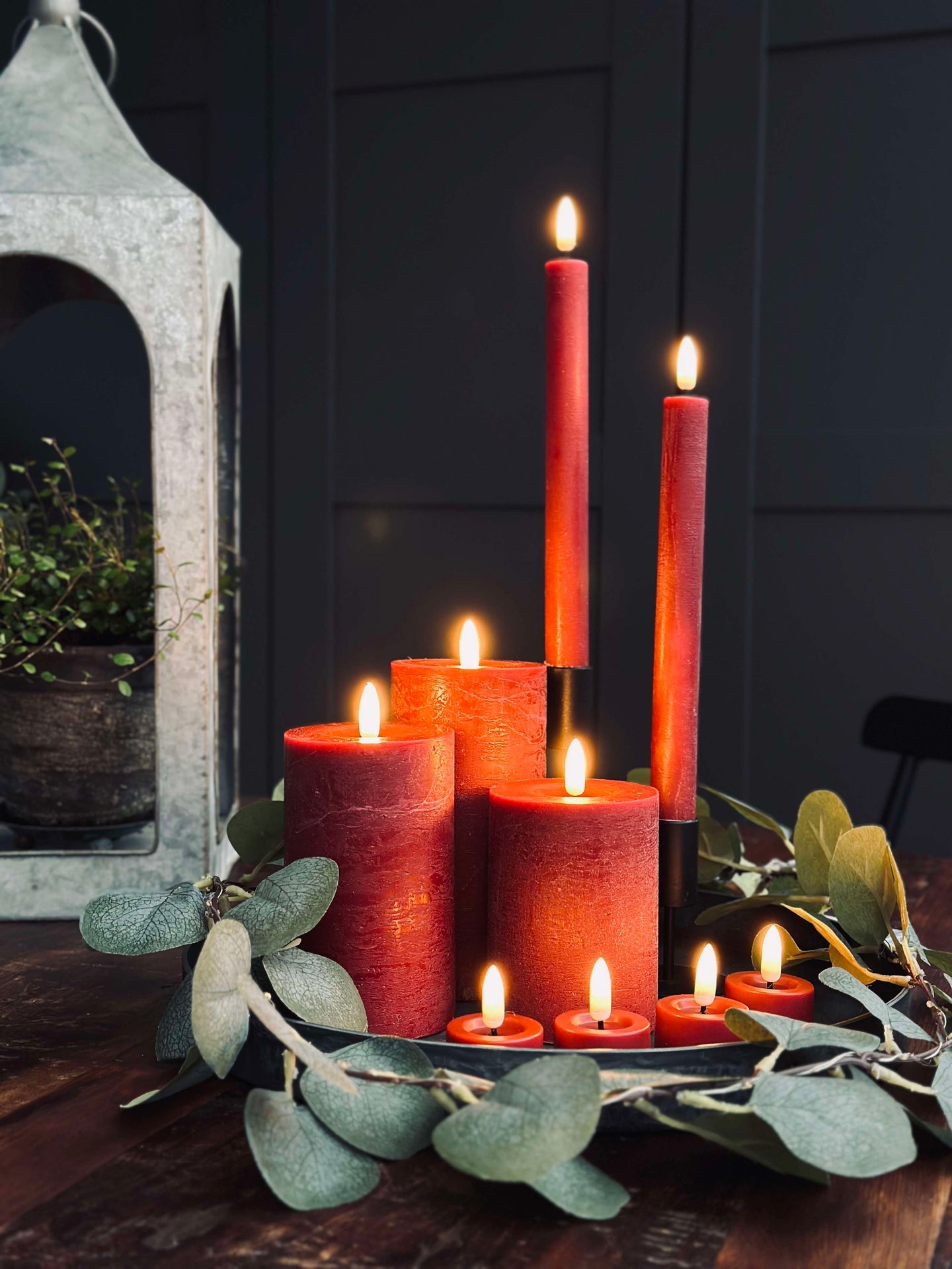 LED-ljuspaket med 10 delar - Röd