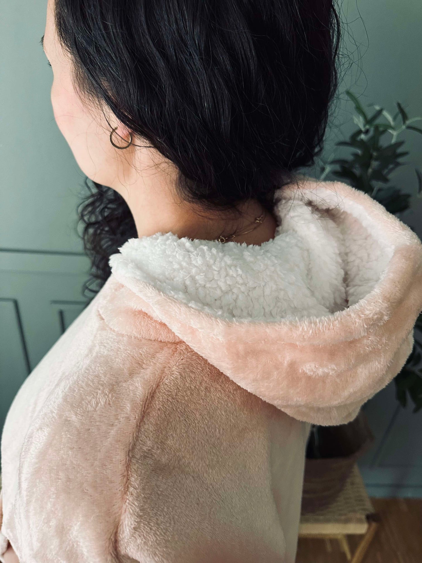 Hoodie Fleece Rosa - Oversize