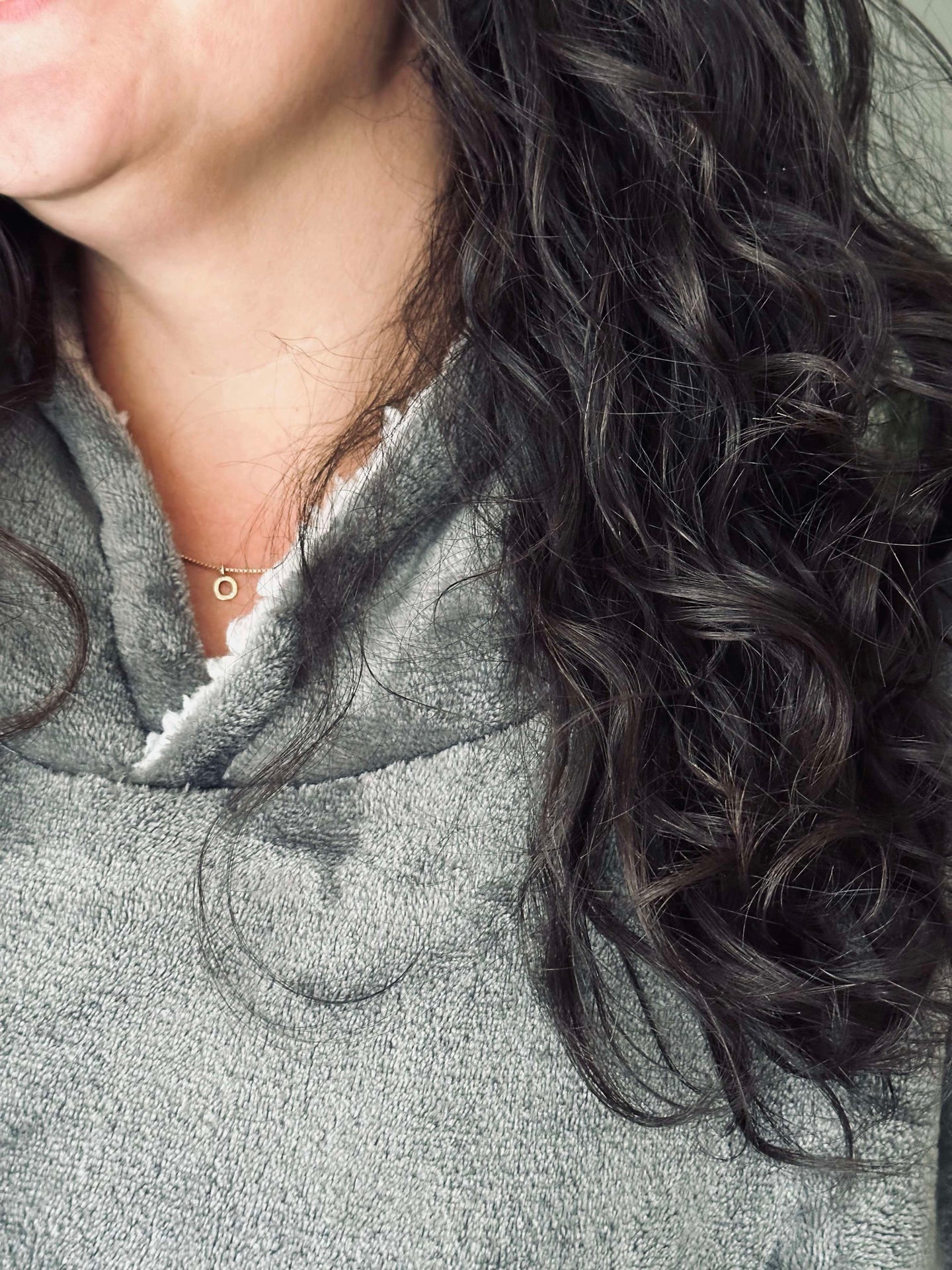 Hoodie Fleece Grå - Oversize