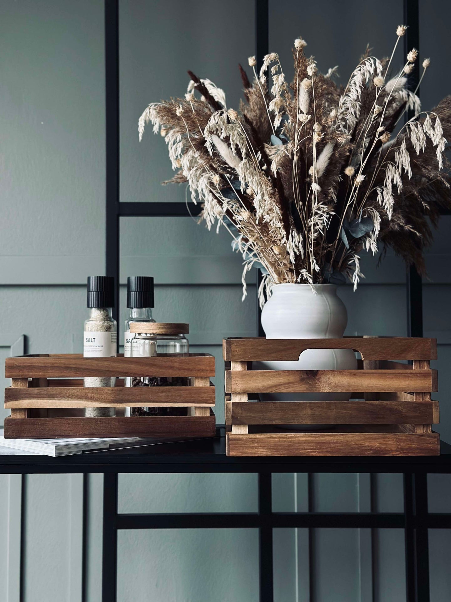 Äppellådor Akacia - Set om 2 st.