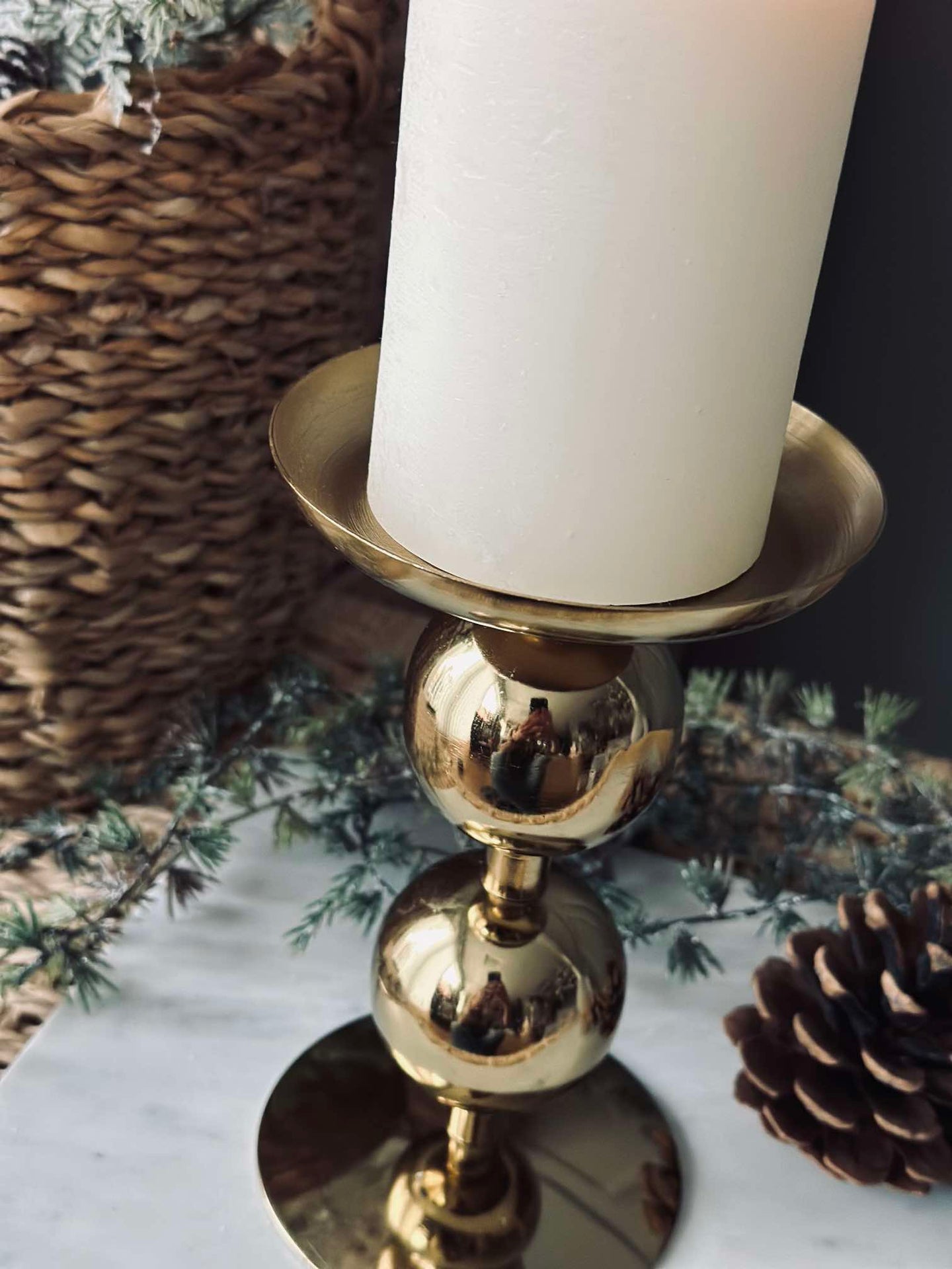 Ljusstake NOYA 17 cm - Guld