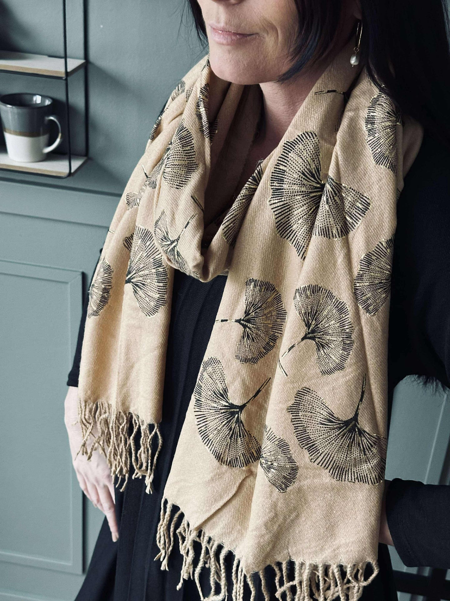 Halsduk Ginkgo - Beige