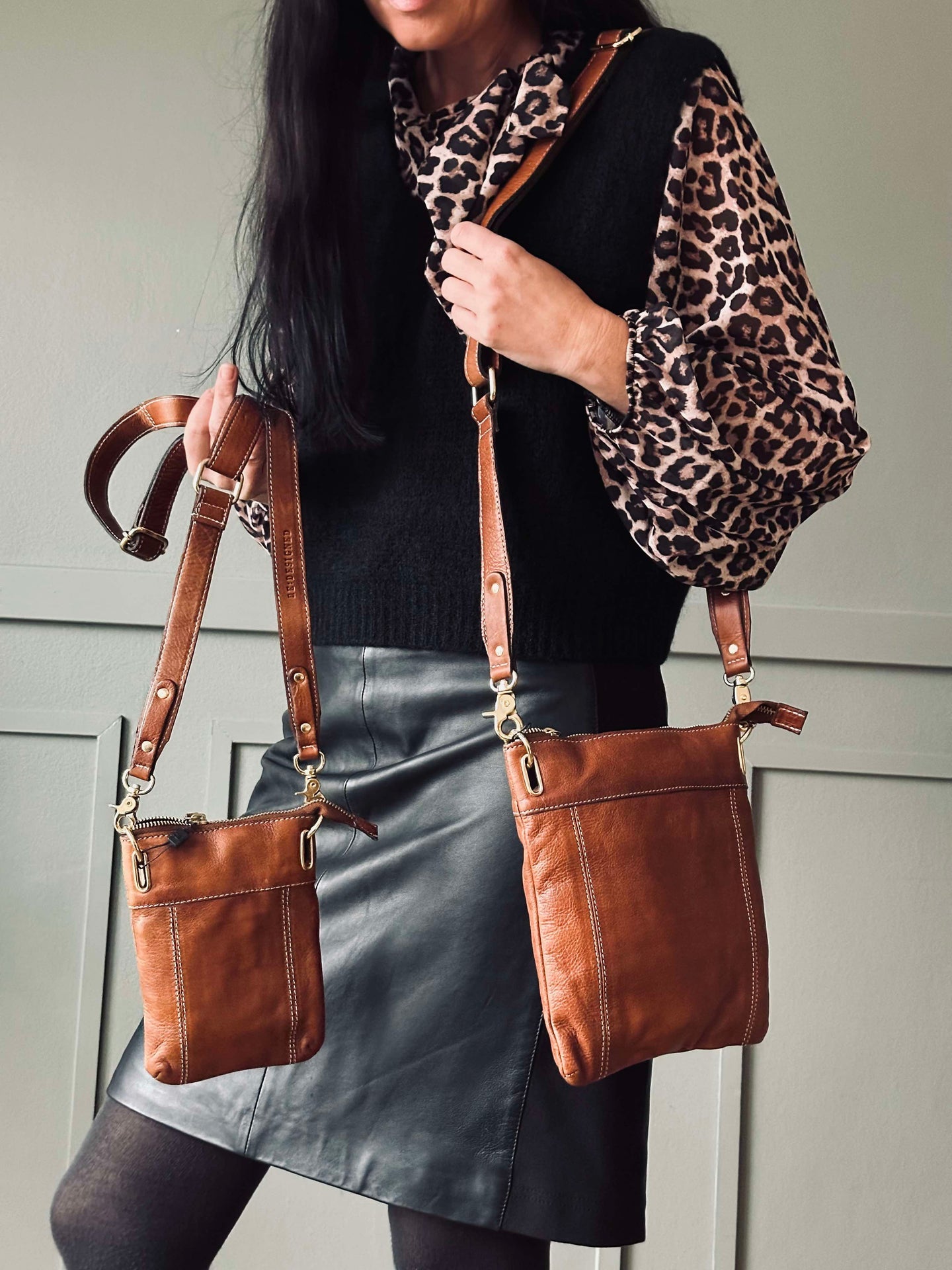 Mobilväska Gunilla valnöt