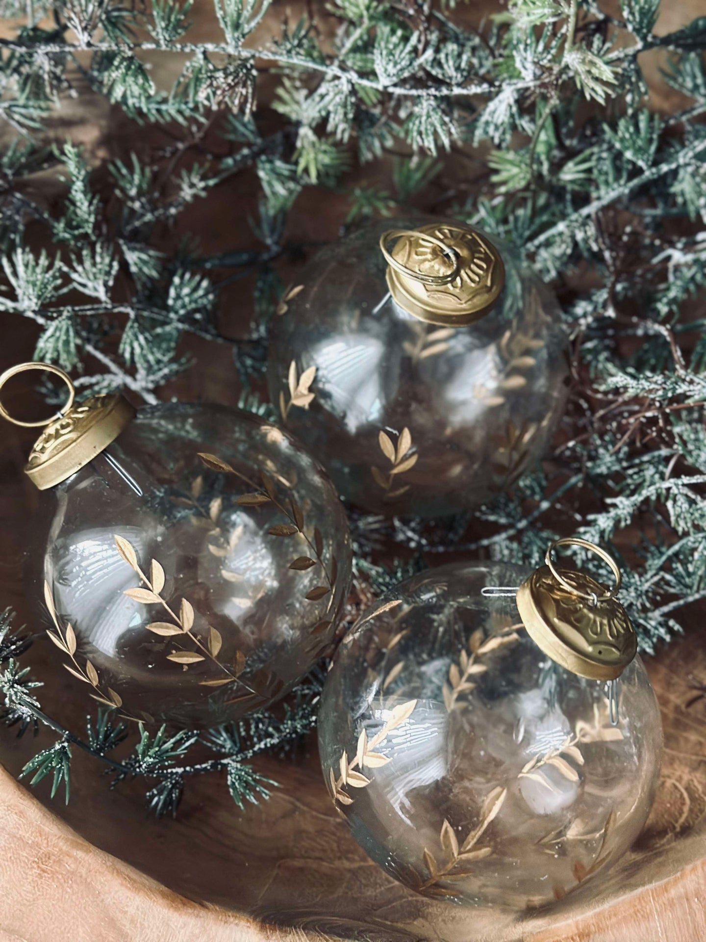 Glaskulor för jul - Paket med 3 st