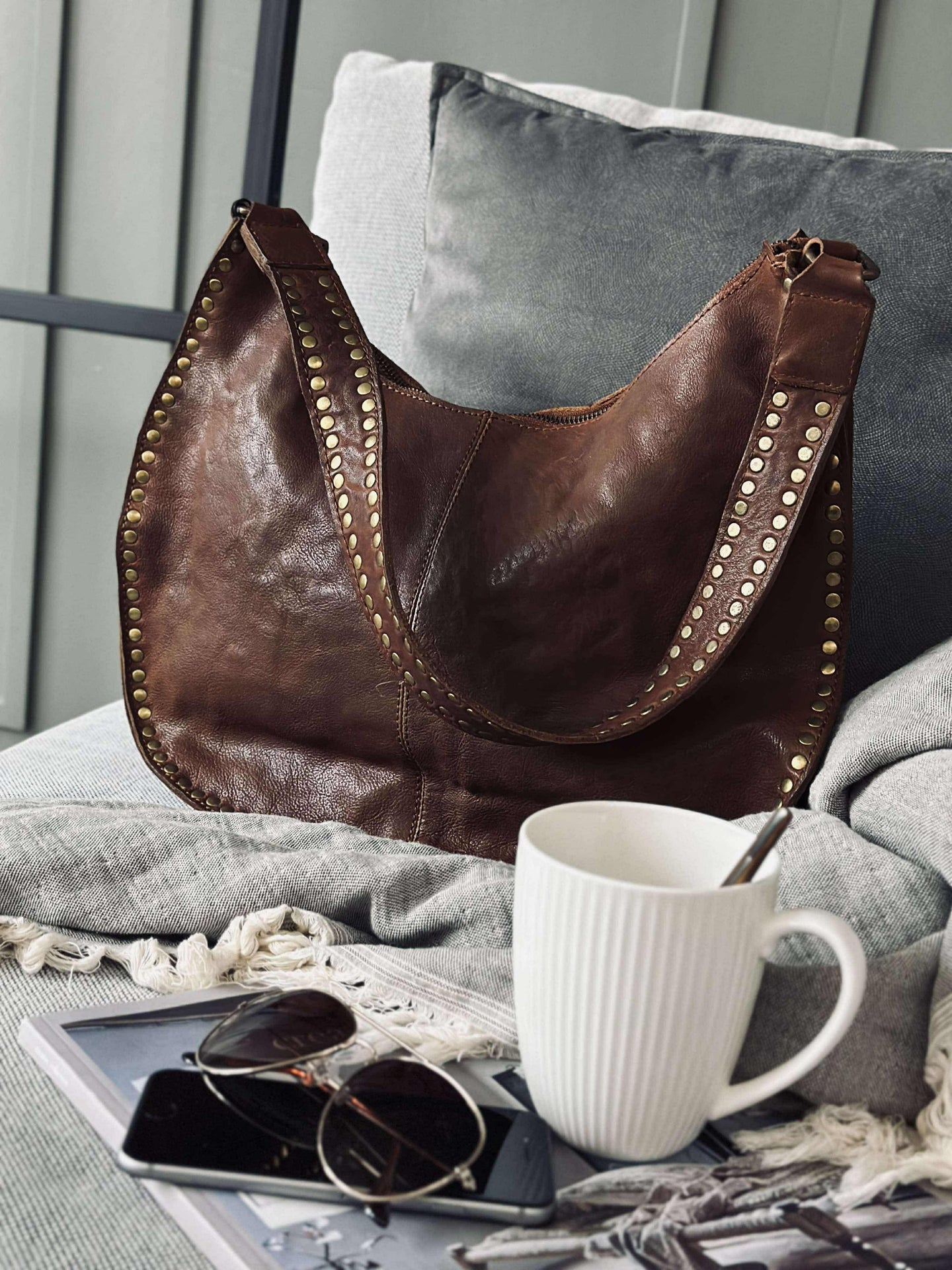 Axelväska Celia Cognac