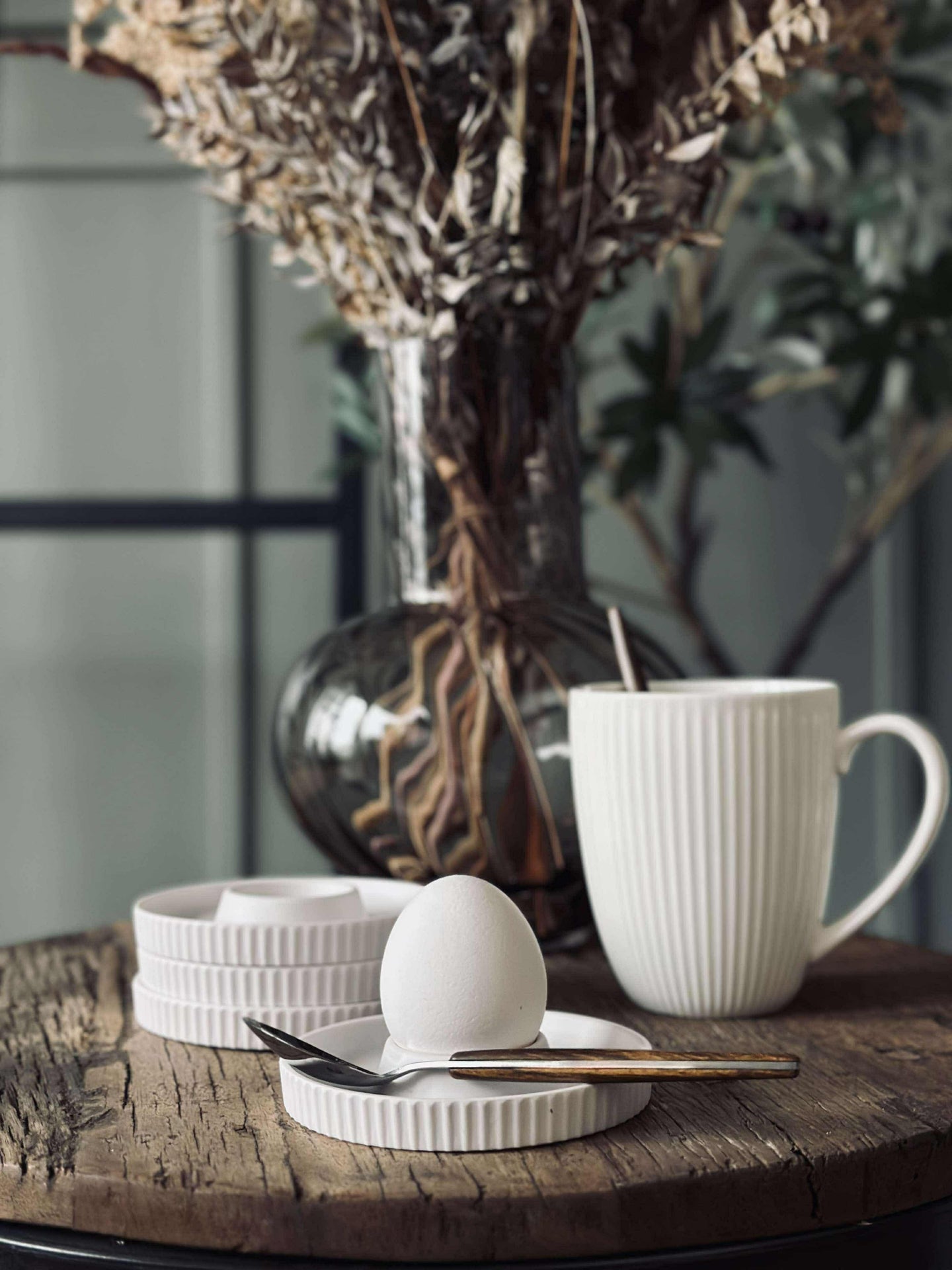 Äggkoppar Melamin Vit - 4 st.