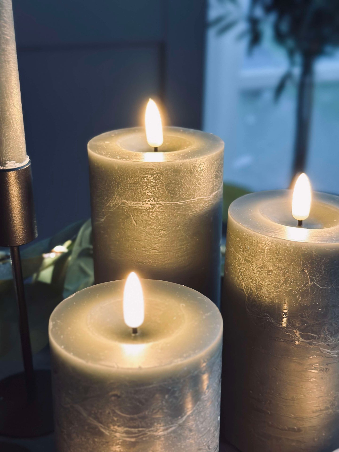 LED-ljuspaket med 9 LED-ljus - Grön