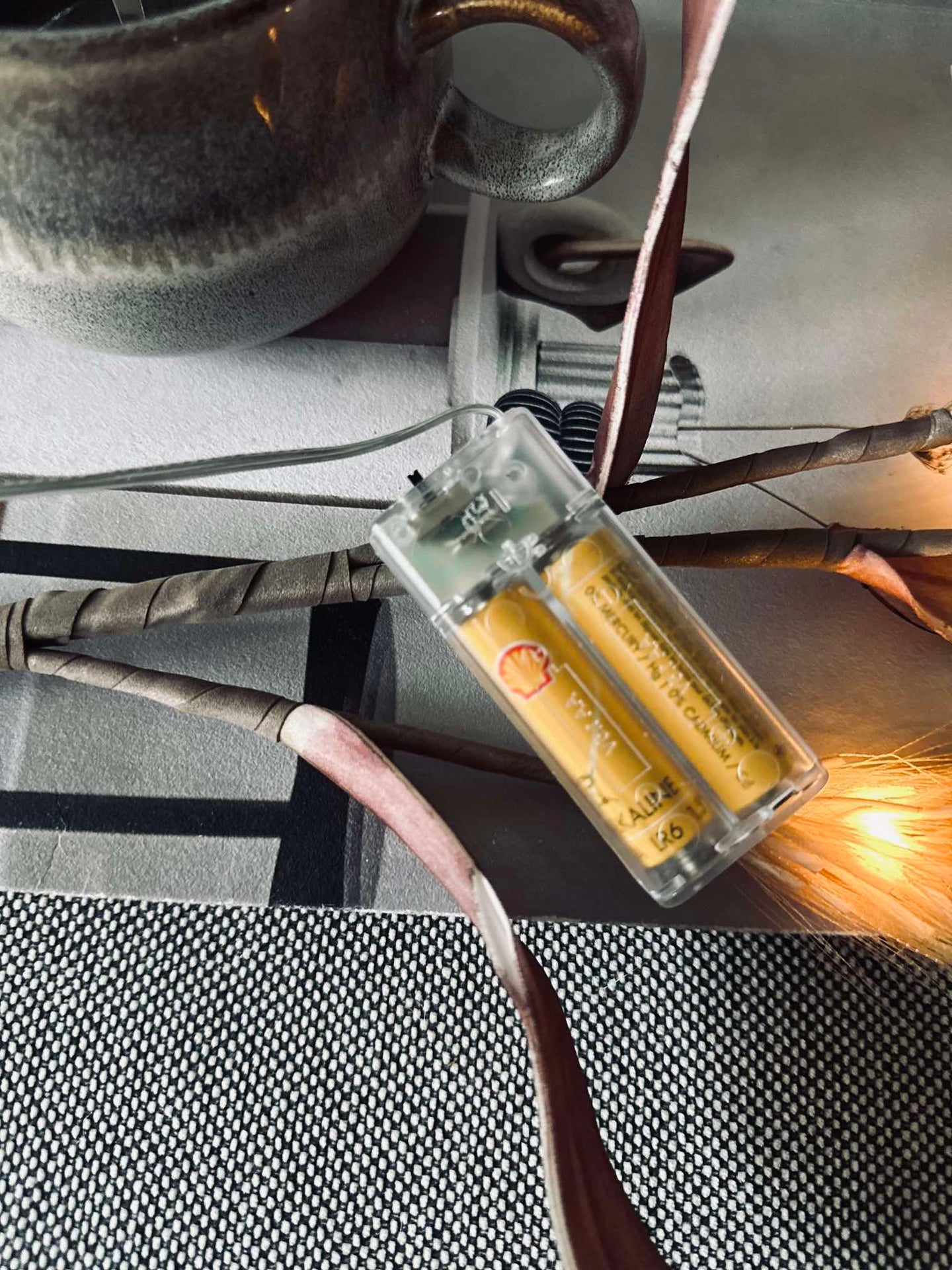 Pampas med LED-ljus - 120cm