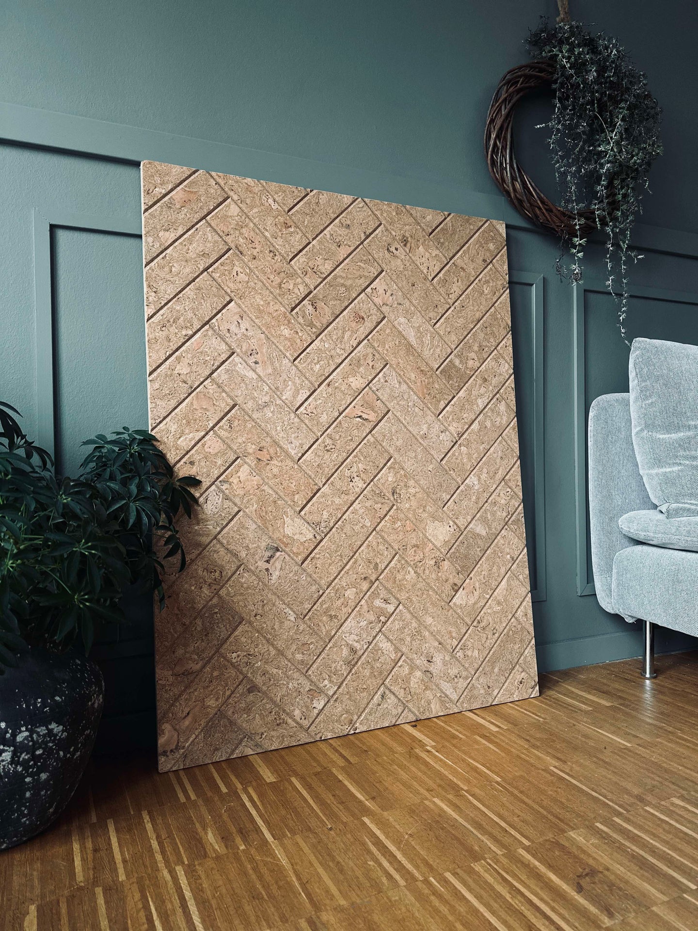 Tegelsten i kork - Naturpaket med 62 st