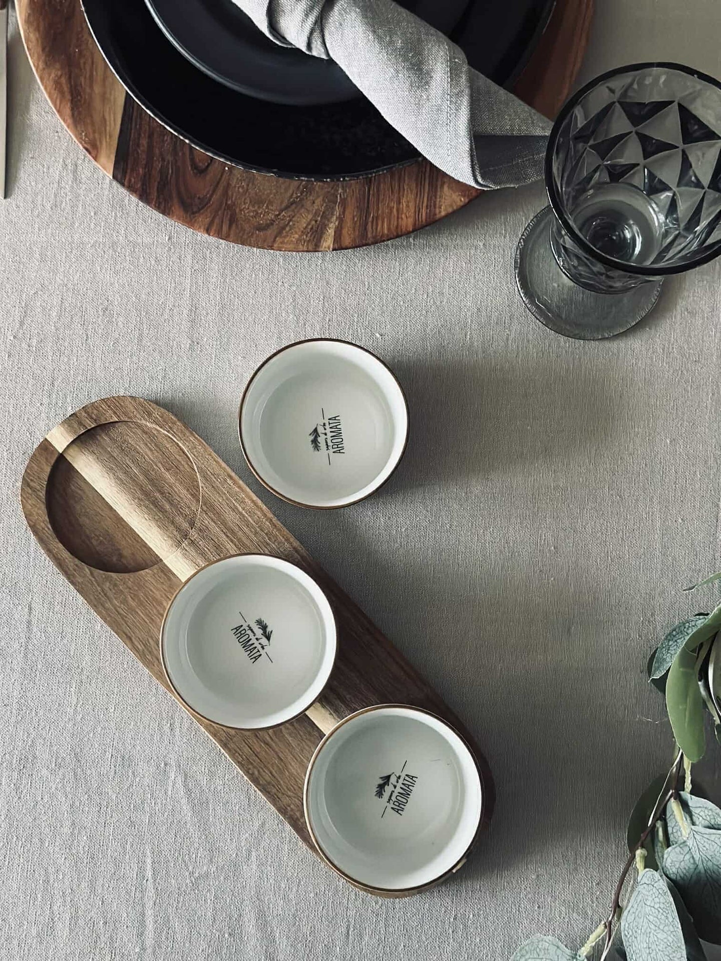 Tapas - 3 skålar och fat