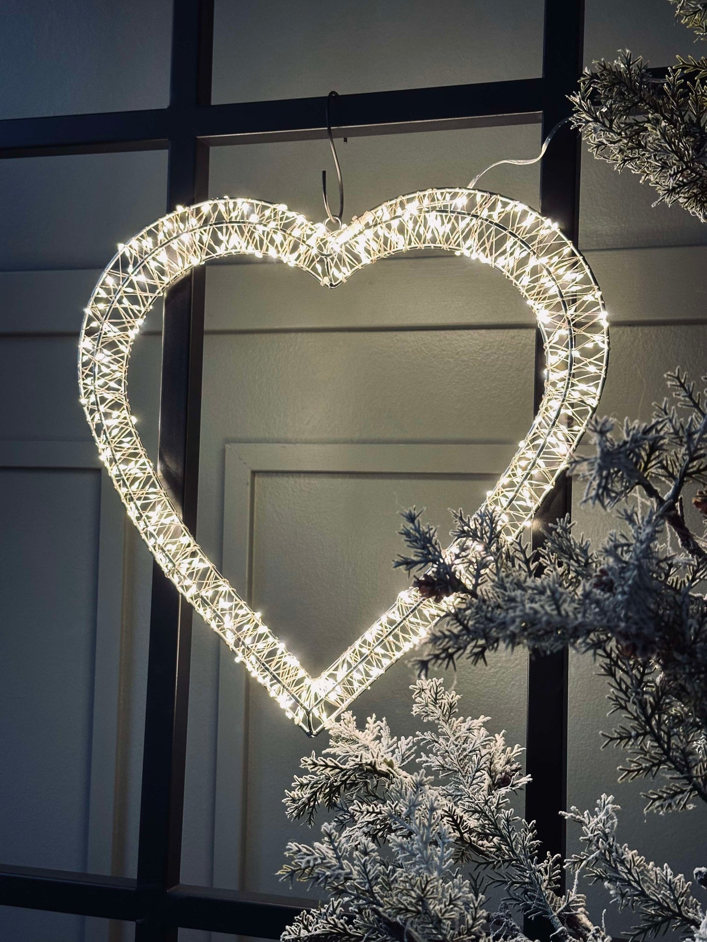 Hjärta med LED-ljus - Godkänt för inomhus och utomhus
