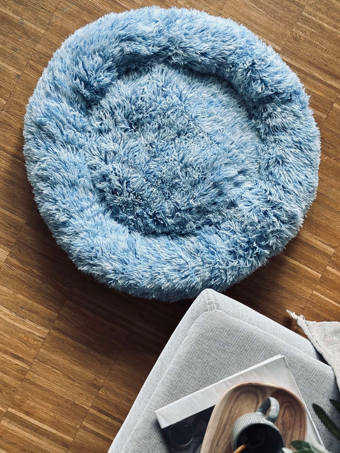 Hundkorg Fluffy - Dia 60 cm Blå