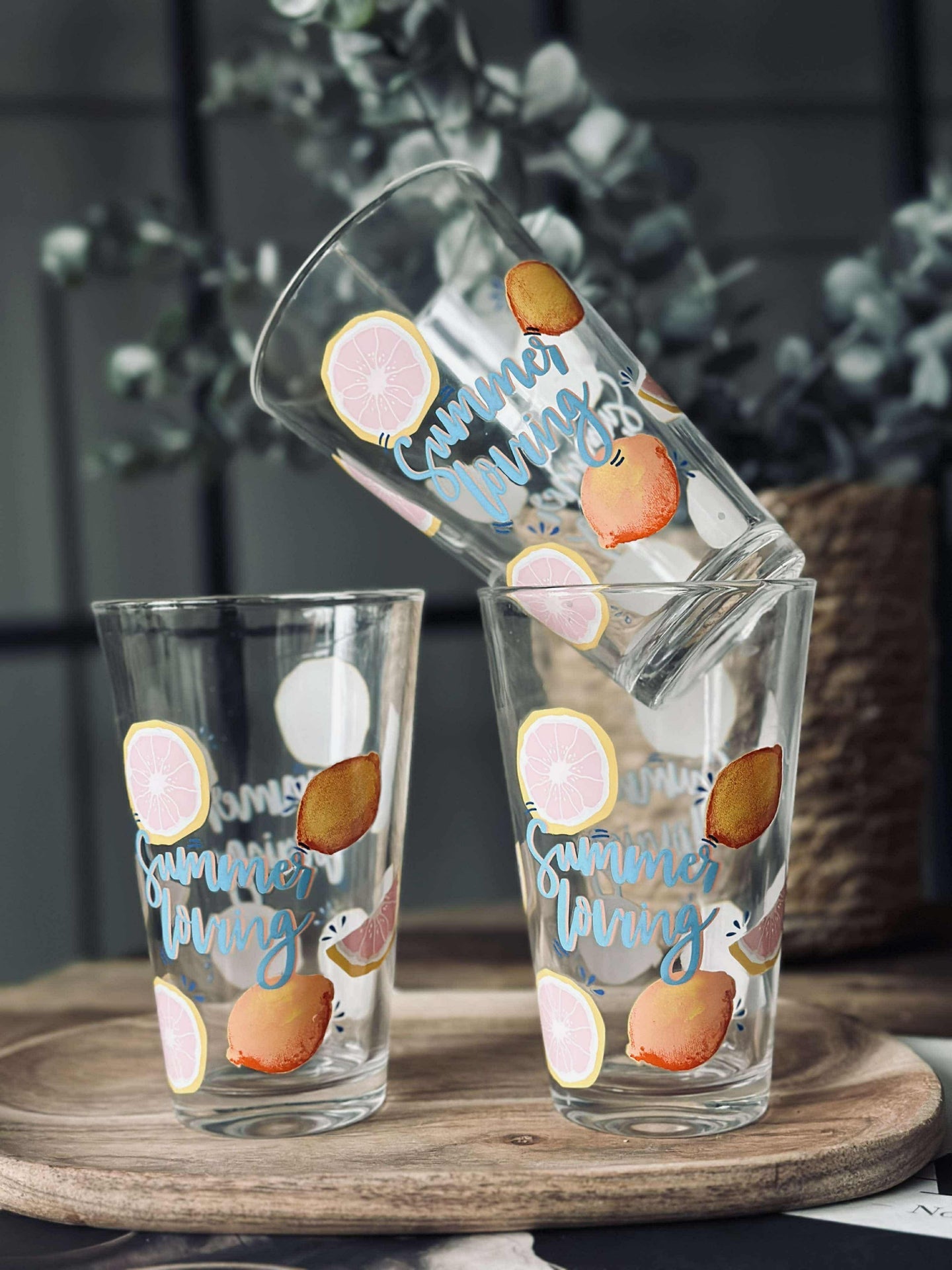 Sommar Glas - Set om 3 st.