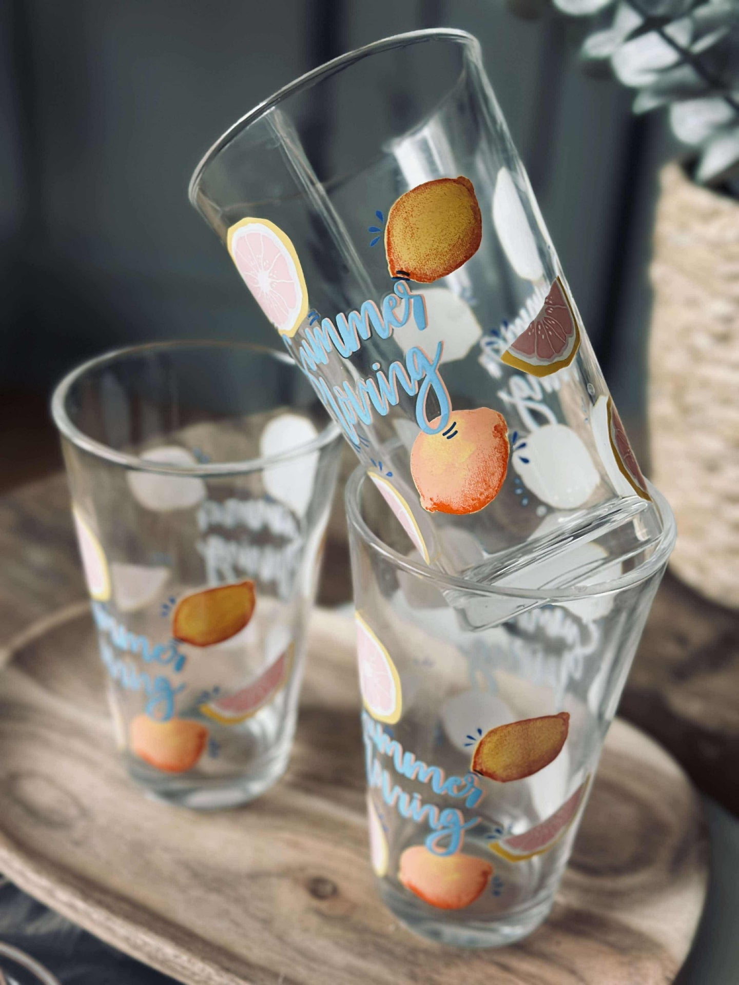 Sommar Glas - Set om 3 st.