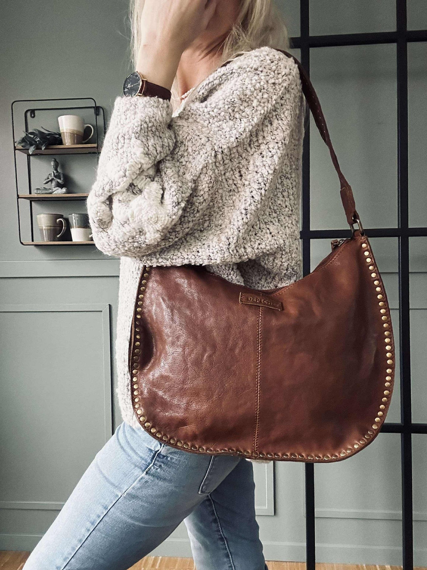 Axelväska Celia Cognac