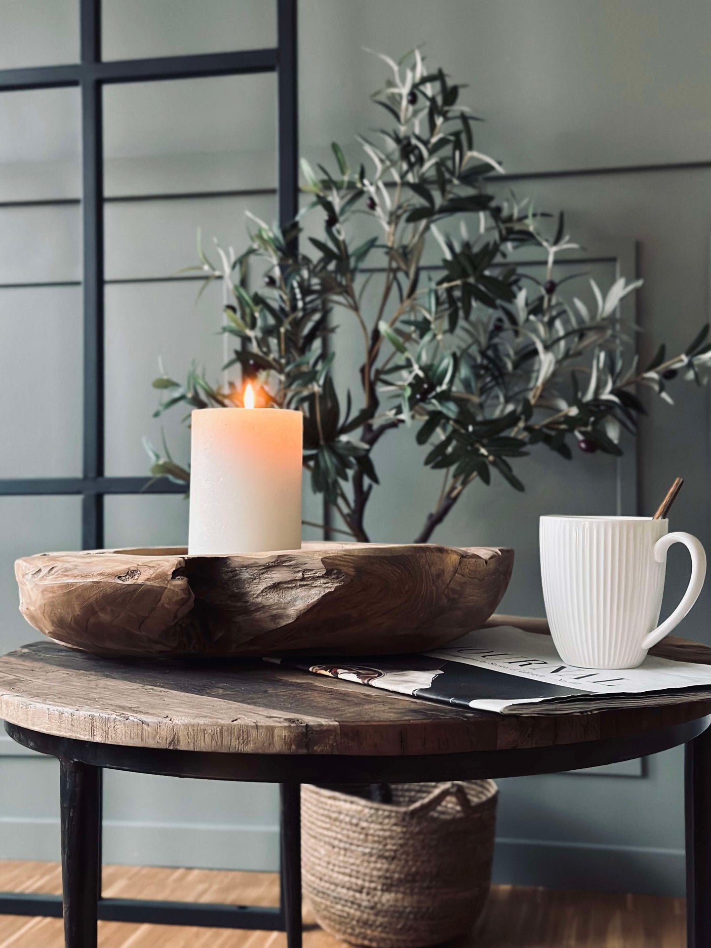 Skål av teakrot – Large