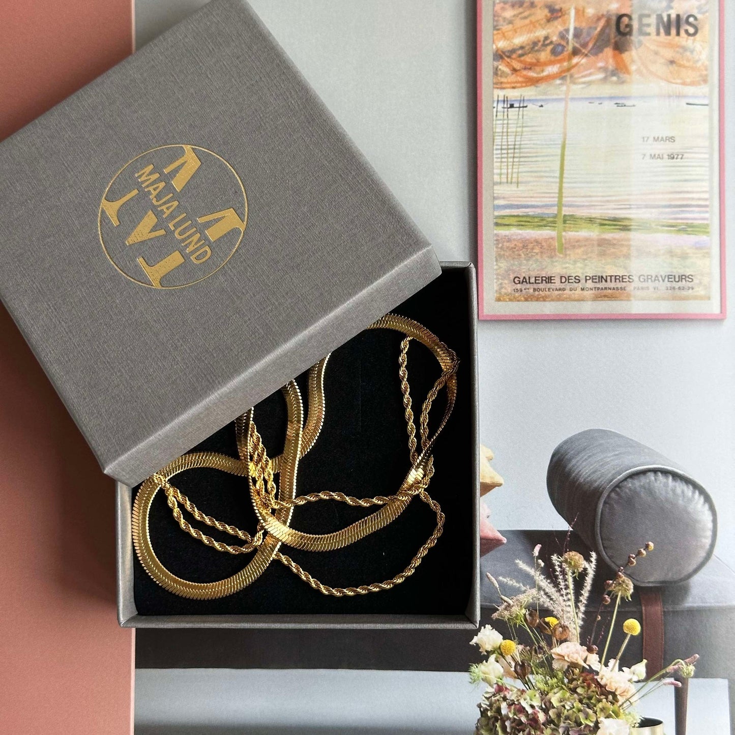 Lycka 18k guldpläterad halsband