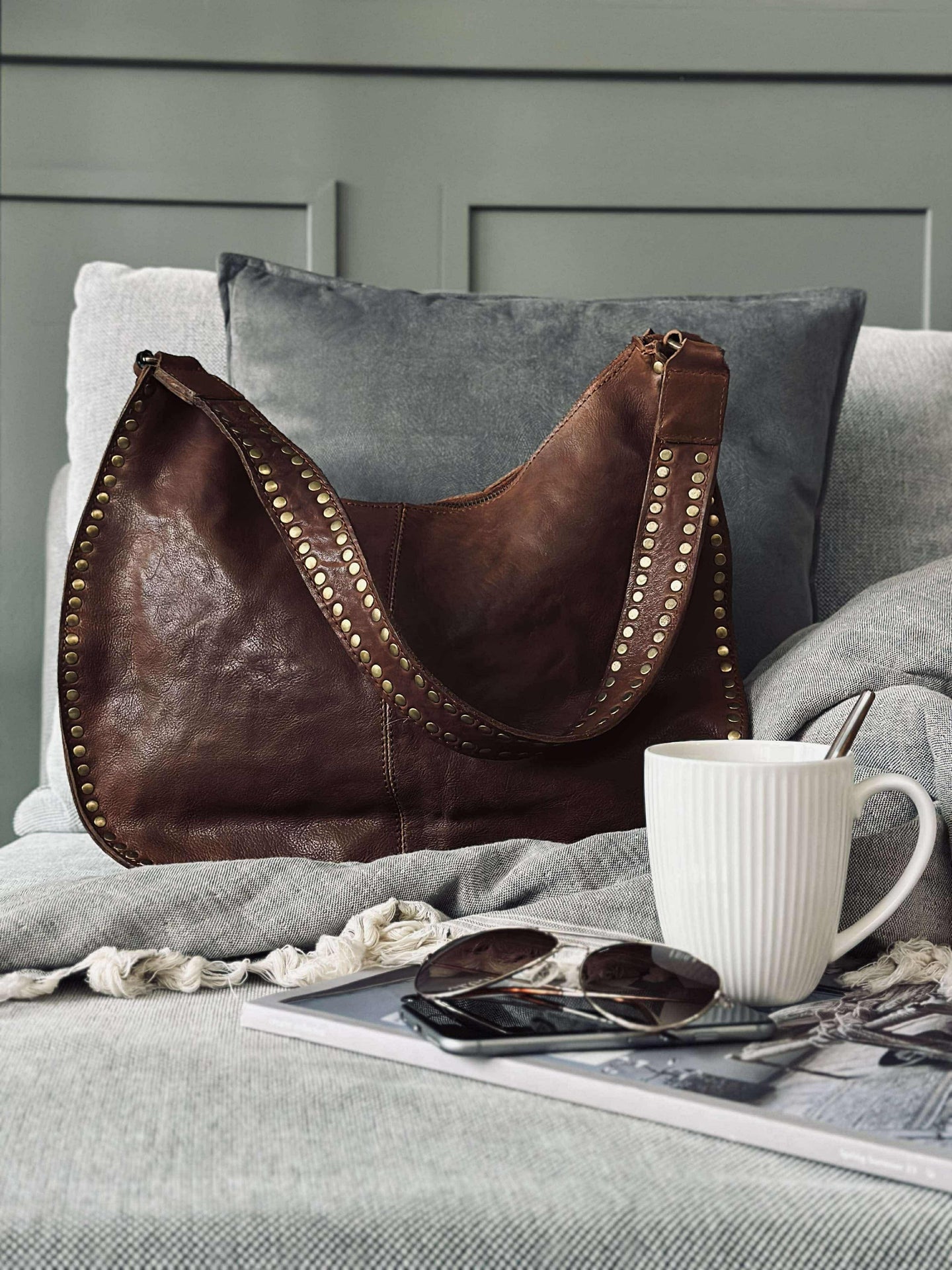Axelväska Celia Cognac