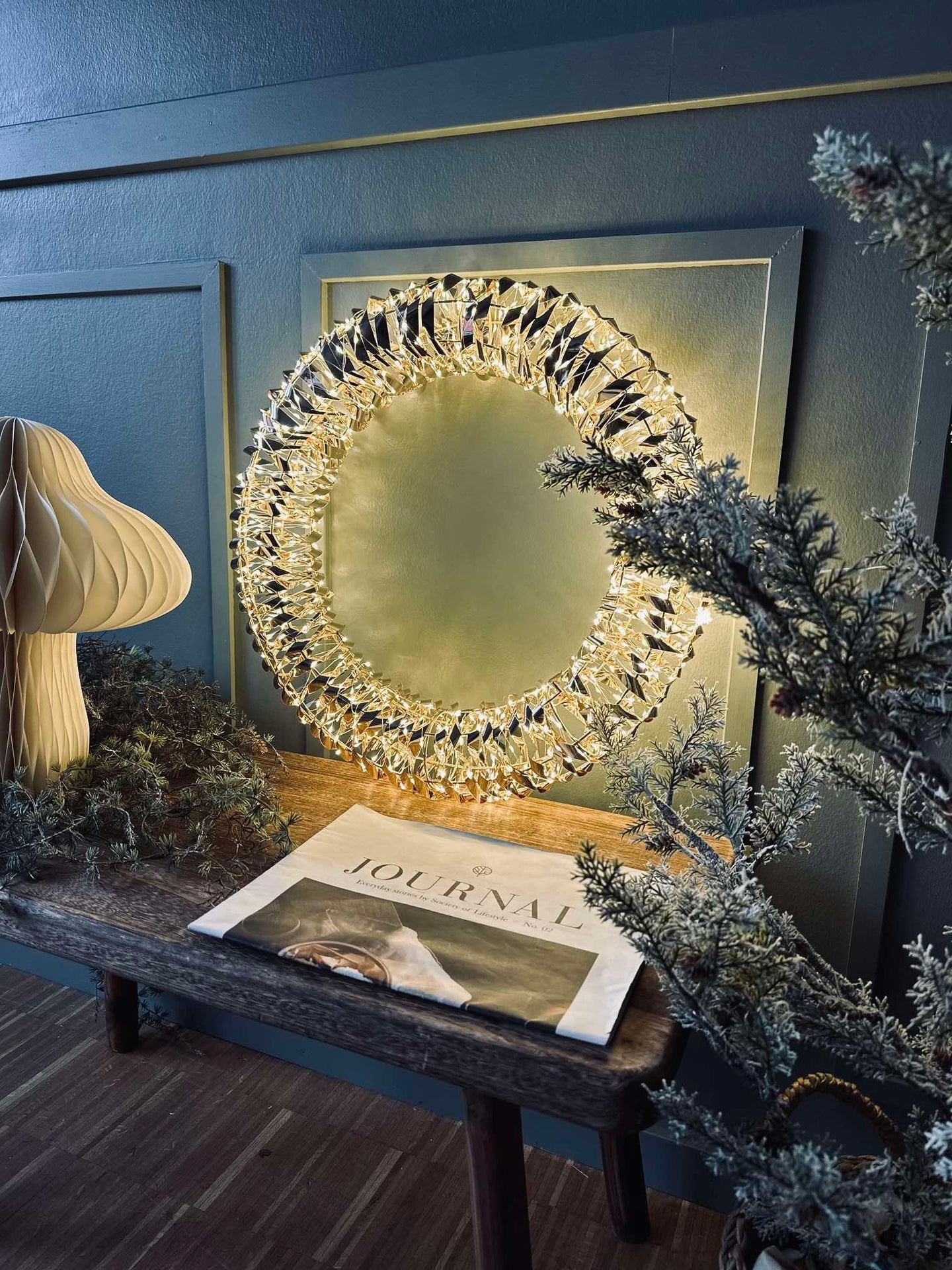 Krans med mikro LED-ljus - 38 cm