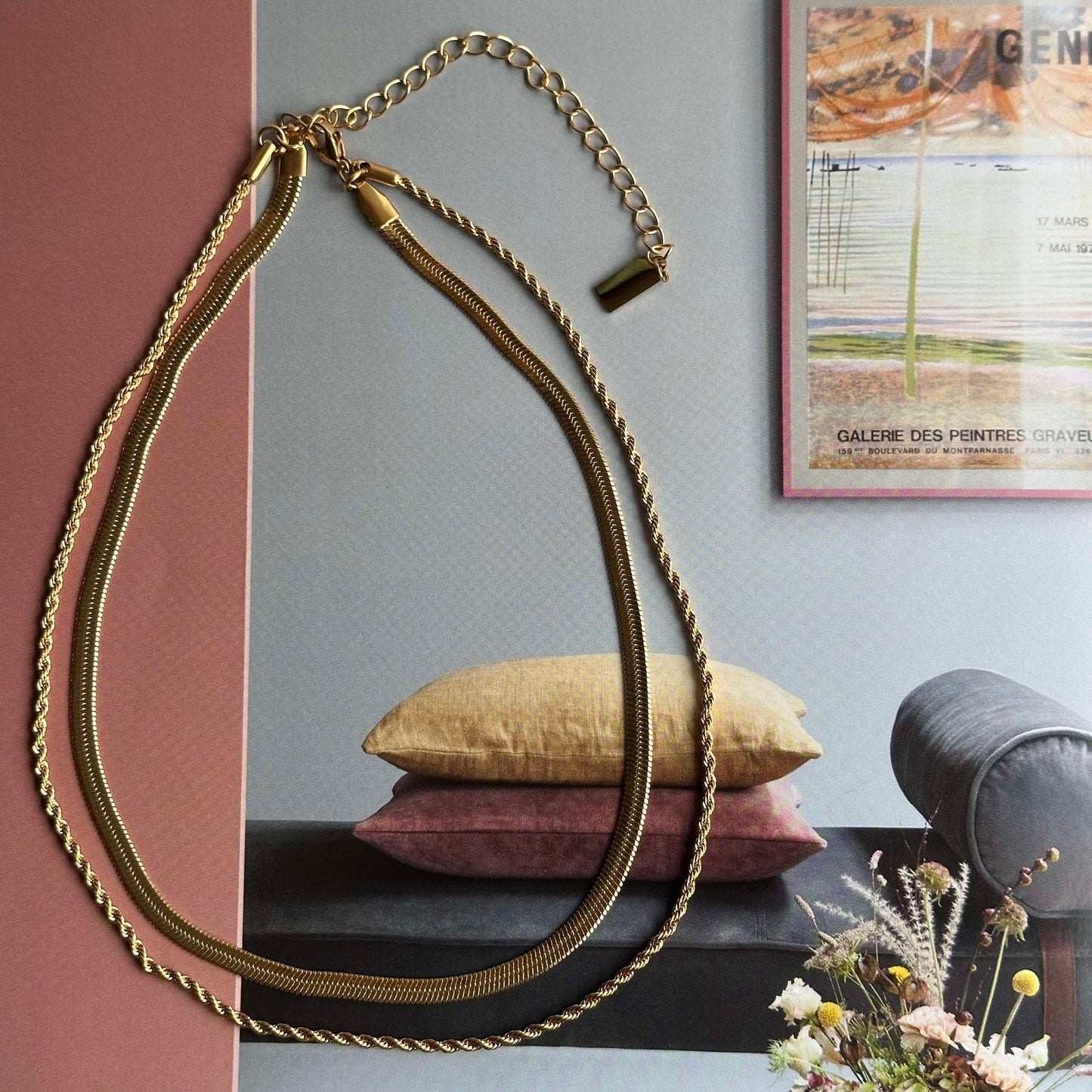 Lycka 18k guldpläterad halsband