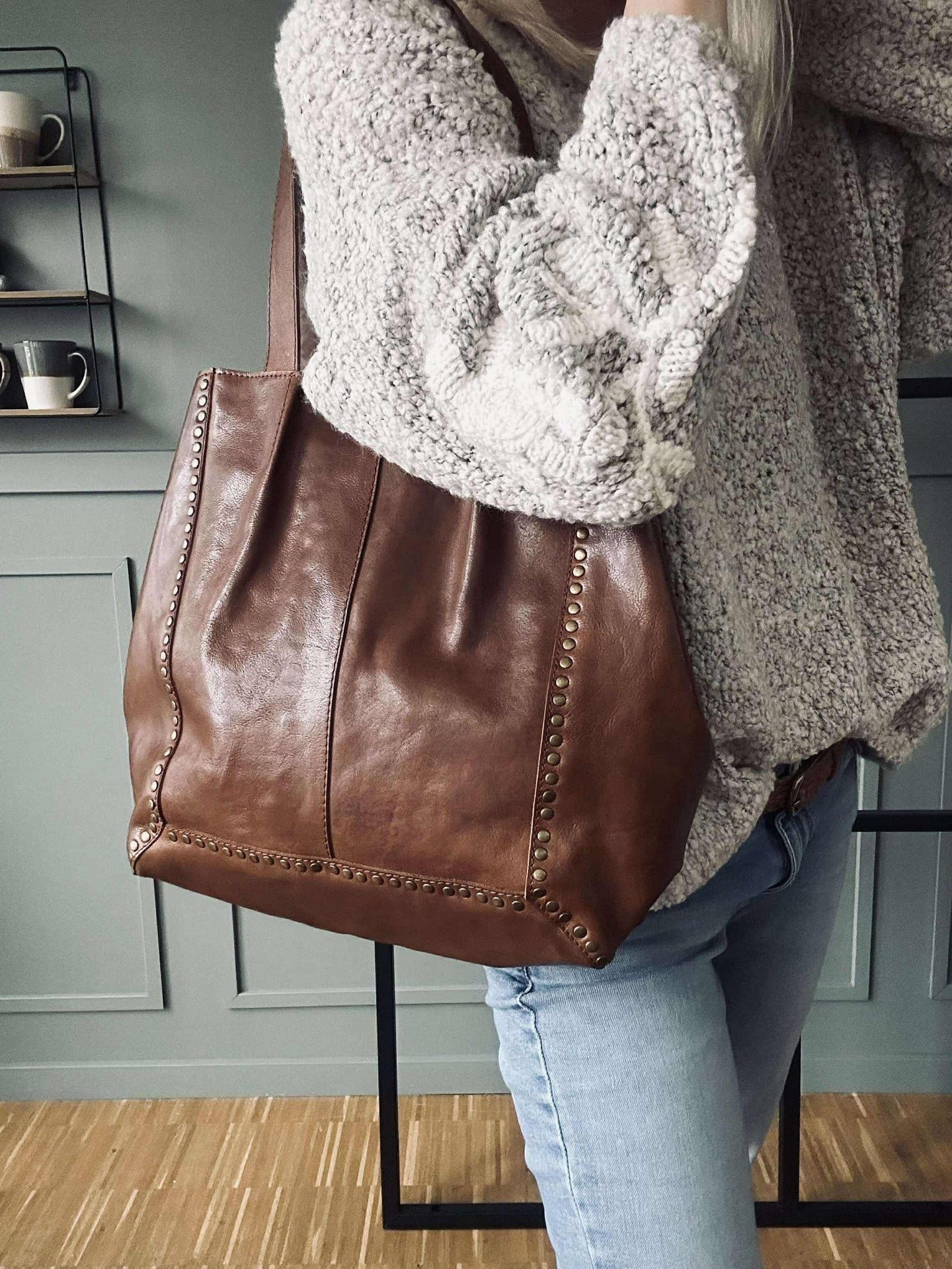 Shopper Raw Vintage cognac