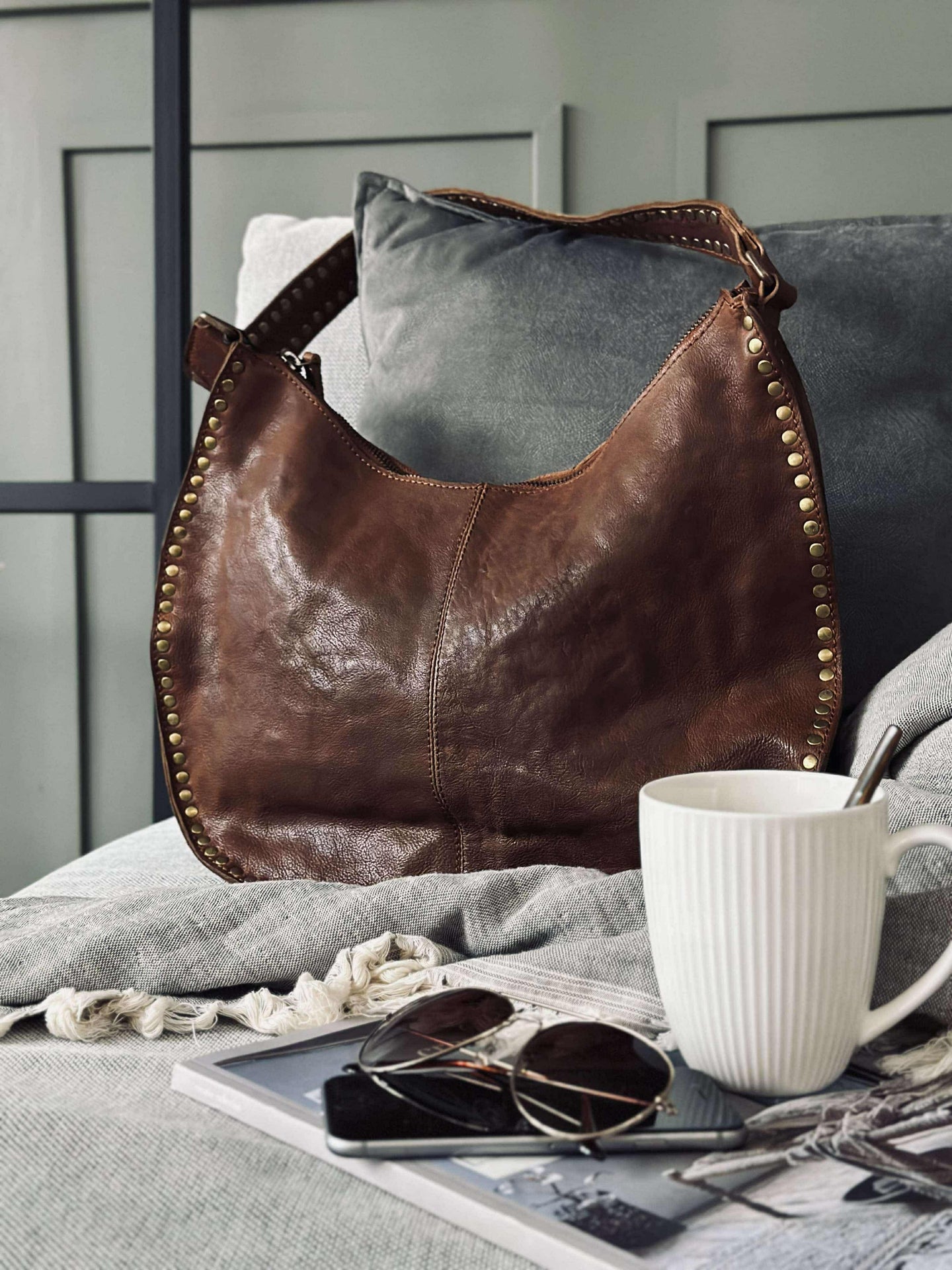 Axelväska Celia Cognac