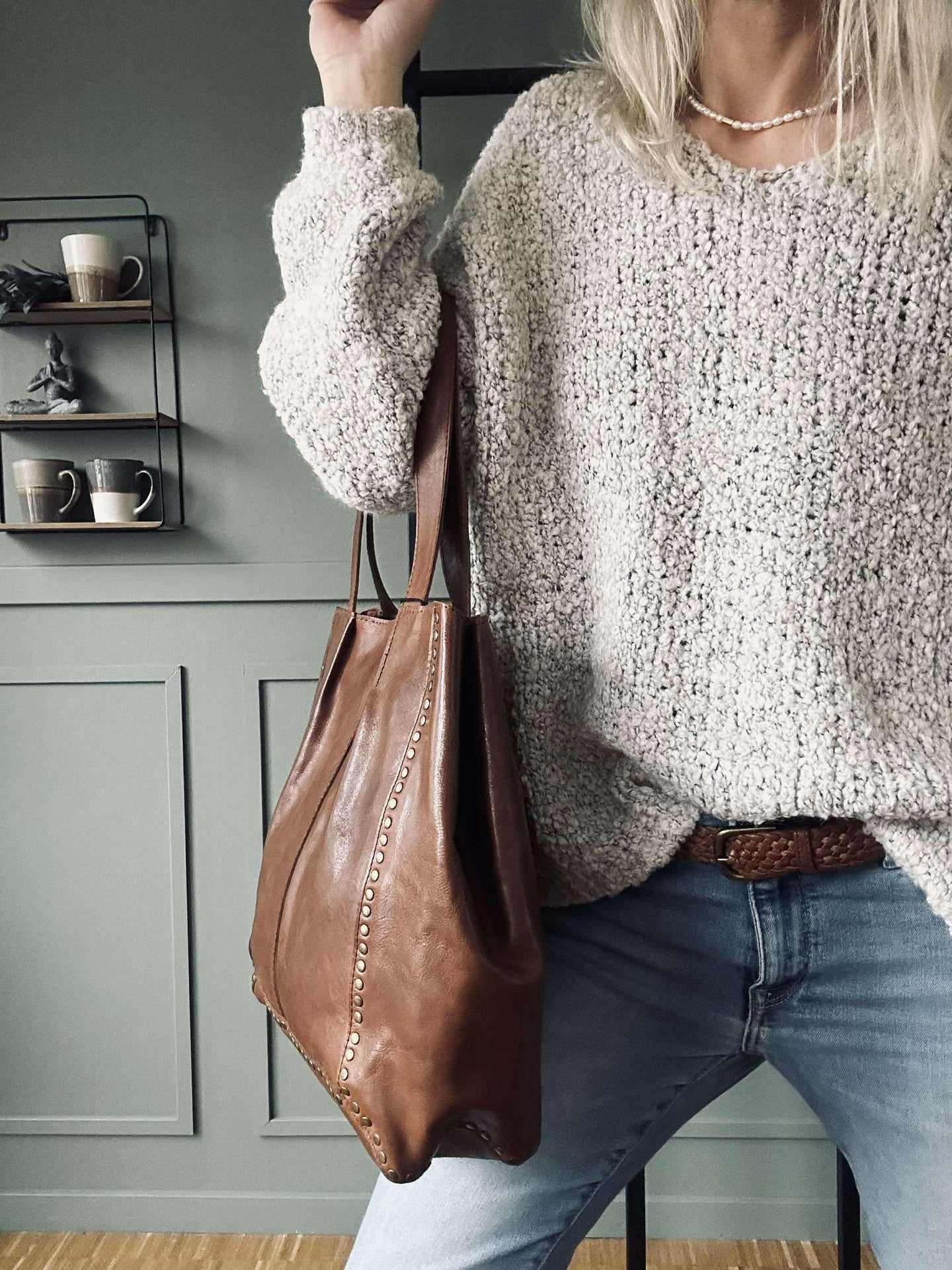 Shopper Raw Vintage cognac