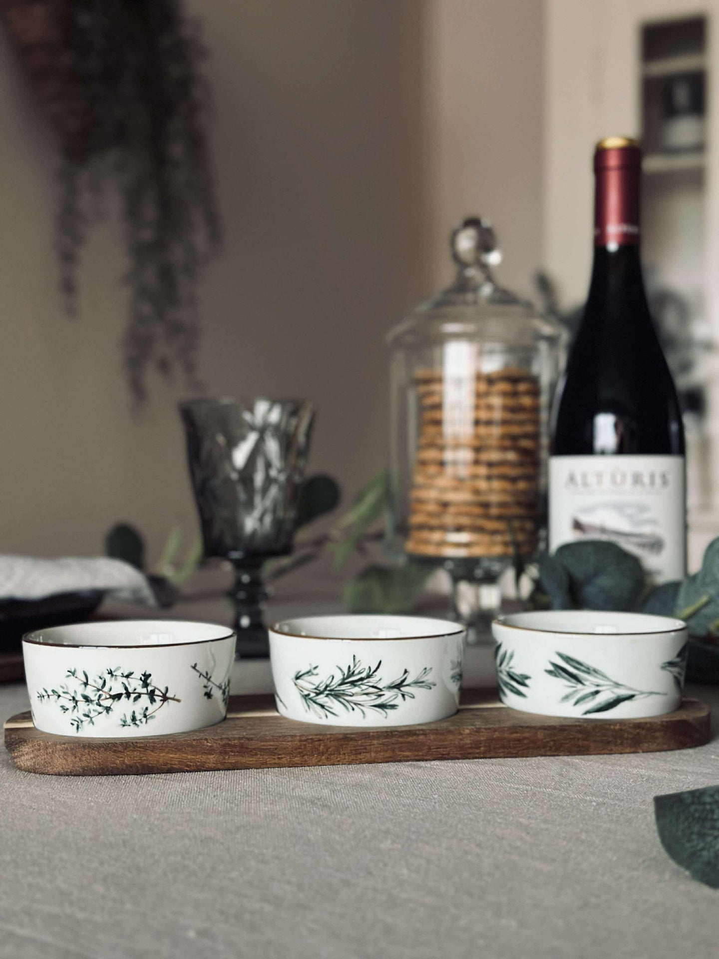 Tapas - 3 skålar och fat