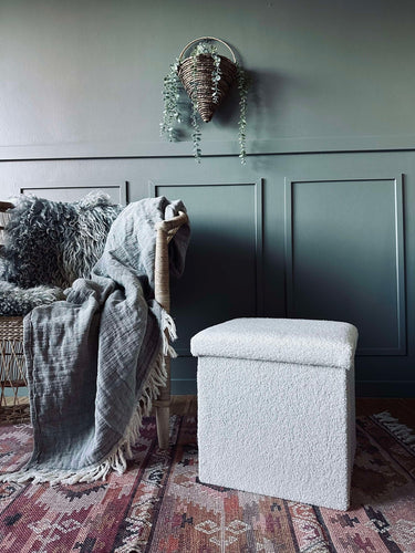 Förvaringslåda med lock - Vit