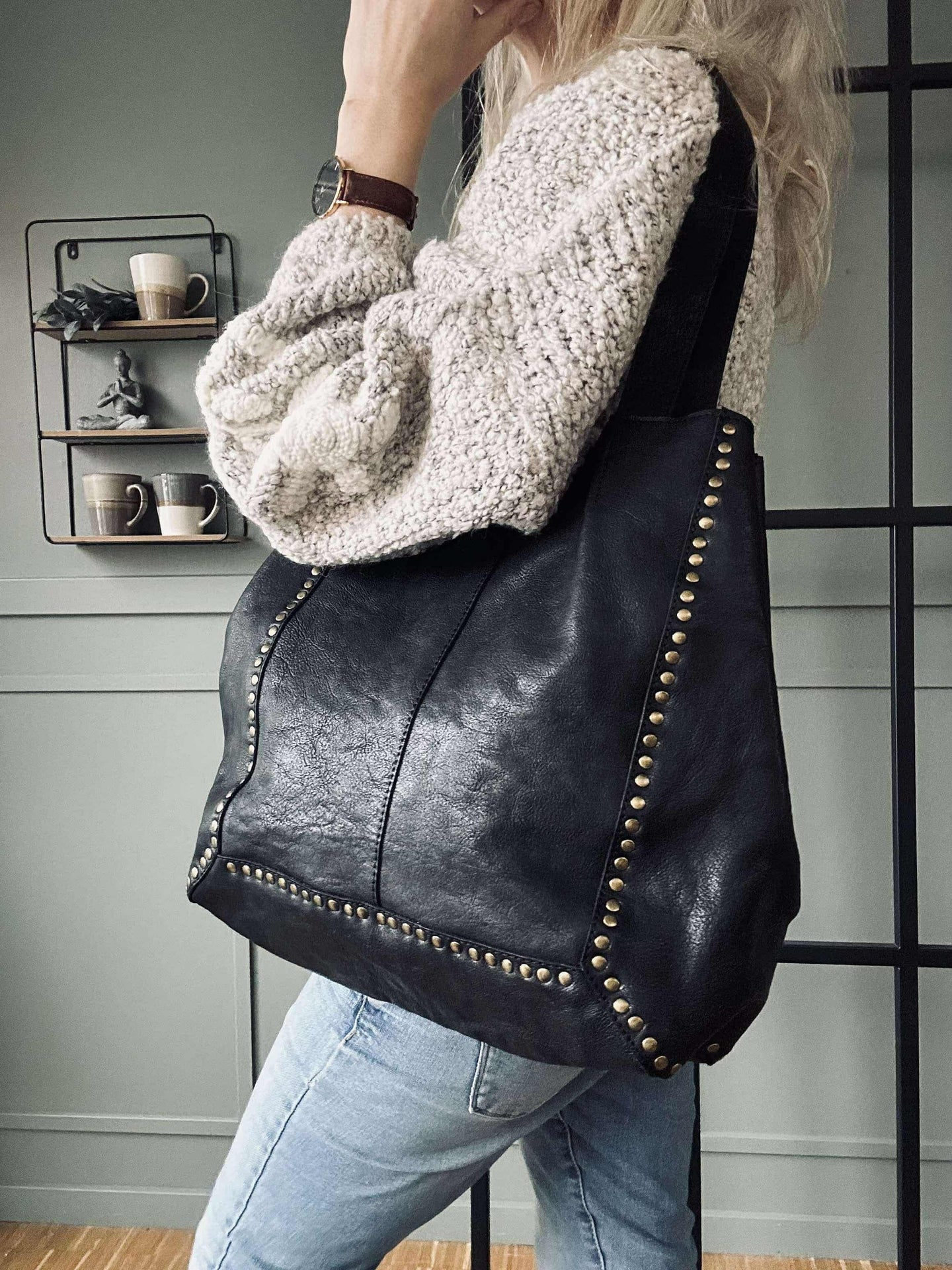Shopper Raw Vintage black