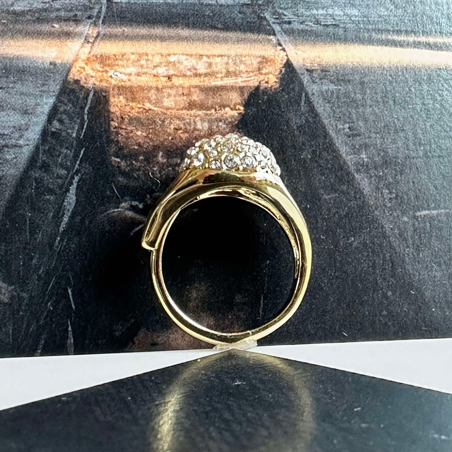 Ring CINDY kristall - Förgylld