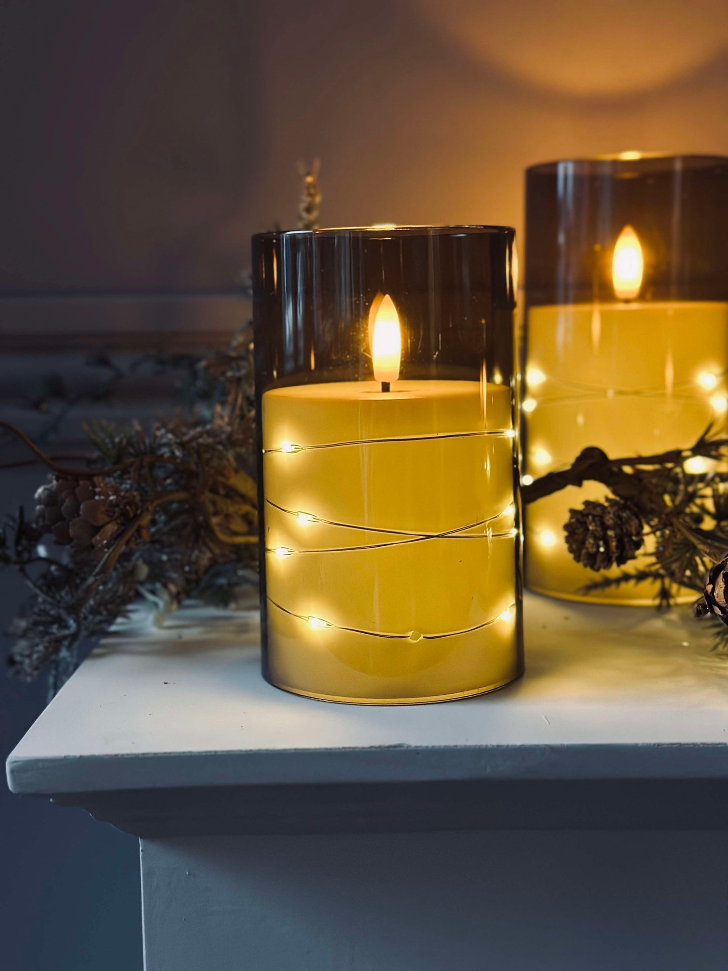 LED-ljus ALMA 3 st med fjärrkontroll