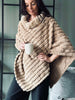 Poncho faux fur