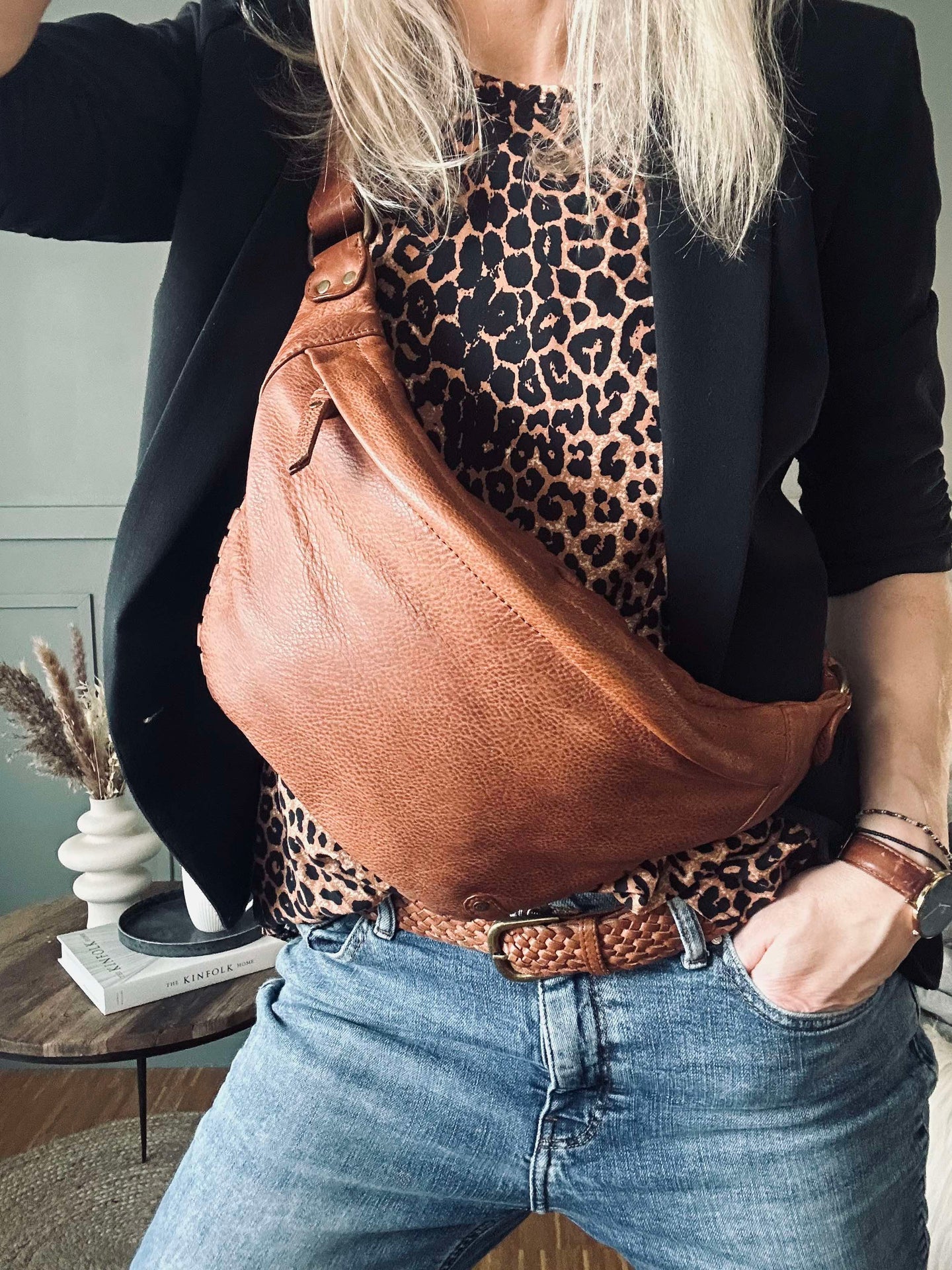 Magväska Jennie - Cognac