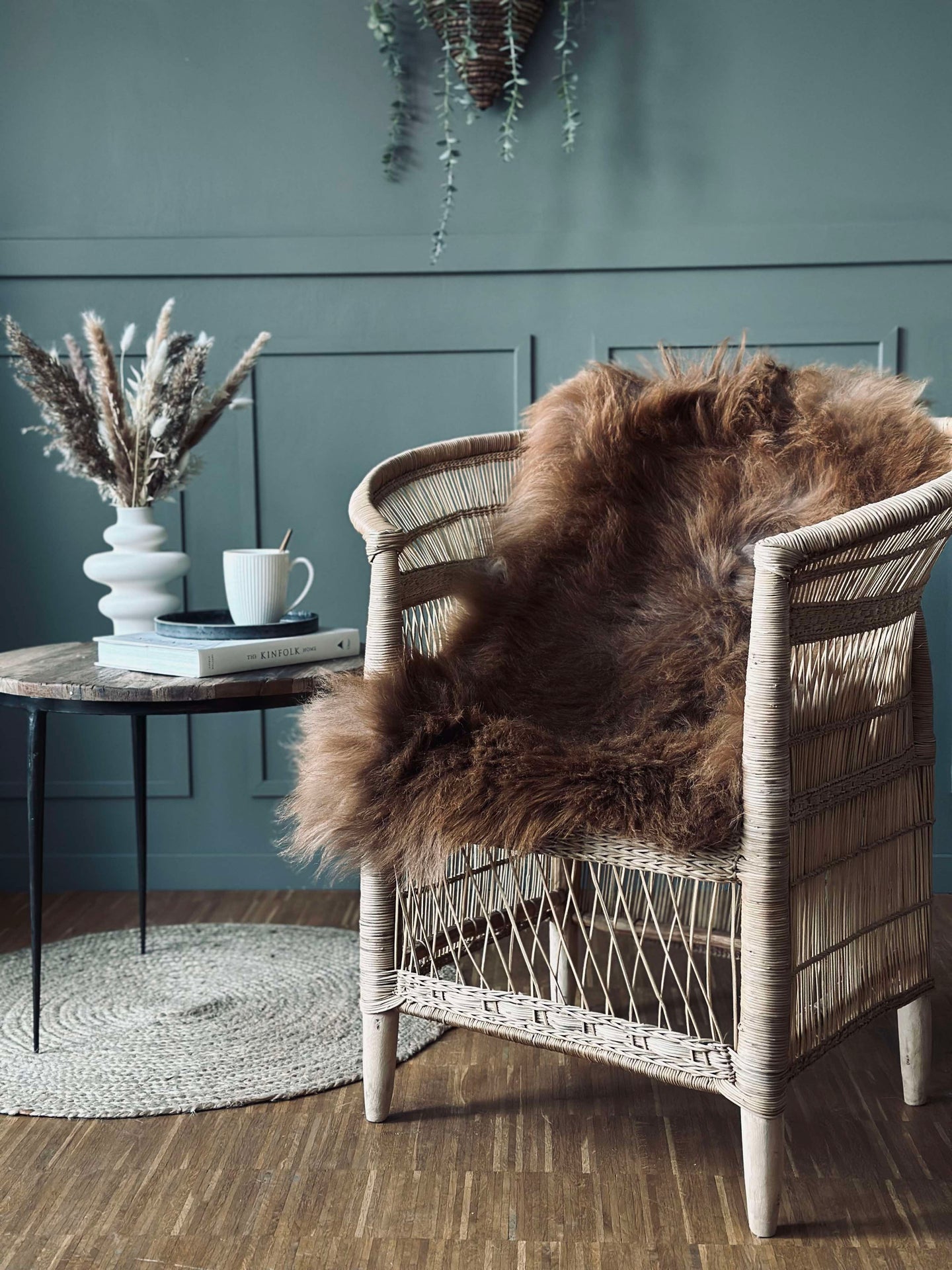 Isländskt lammskinn – Natur skinn Nougat nyanser