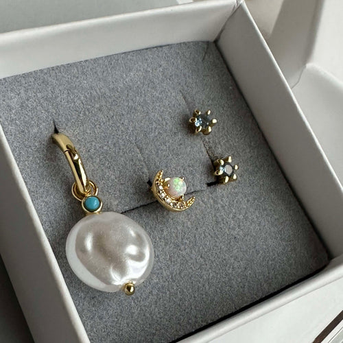 Mixbox OLYMPIA med 4 örhängen - Sterling Silver