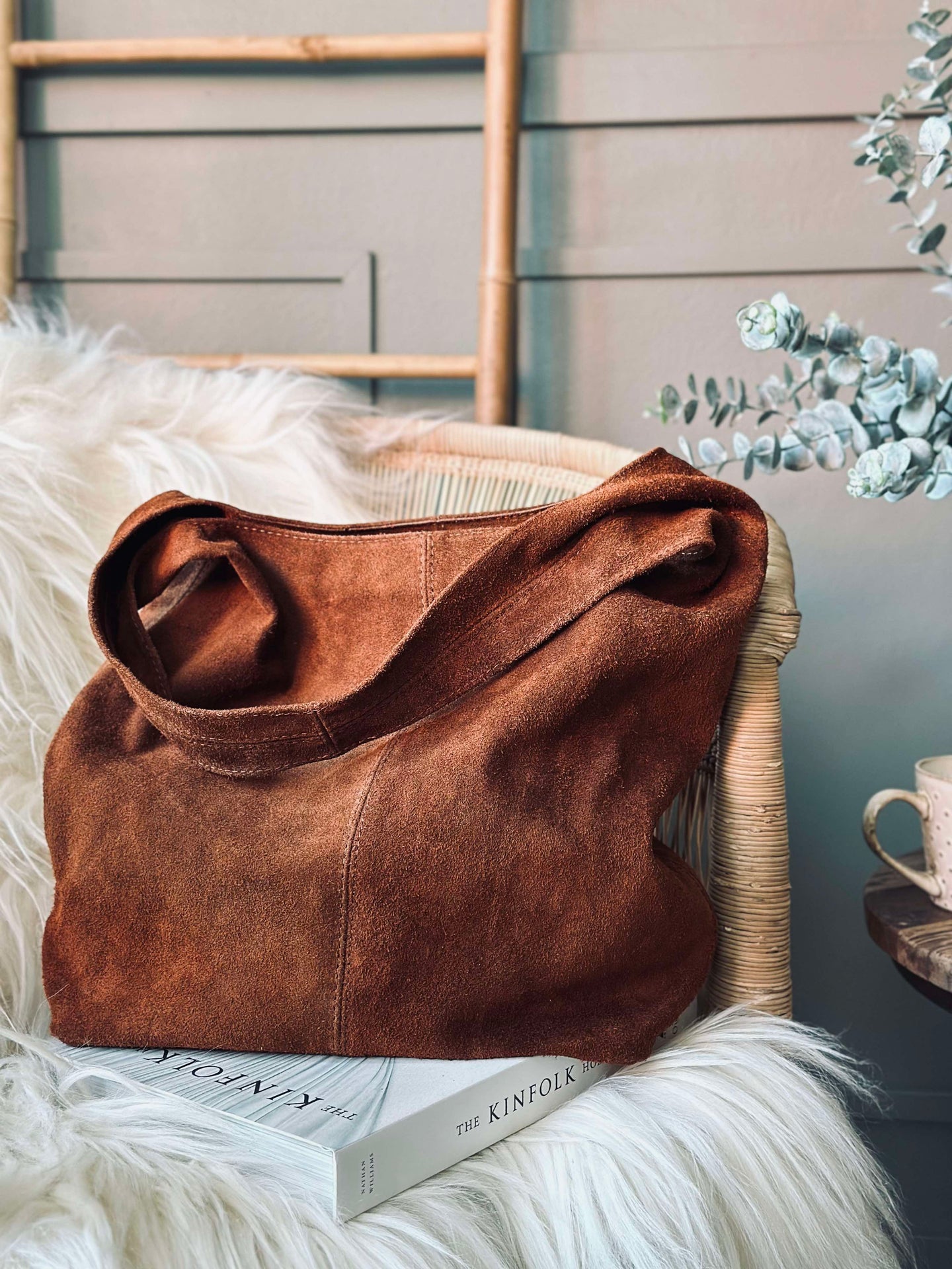 Shopper Dark cognac Mocka