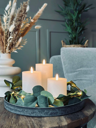 Rund bricka / fat i betonglook - Stor