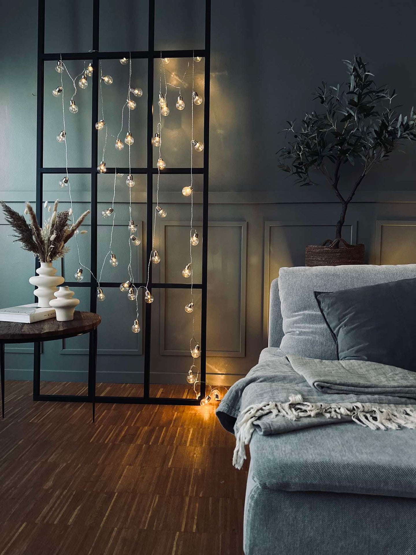 Stor ljusslinga med 50 LED-lampor och färgskifte - Godkänd för inomhus och utomhus