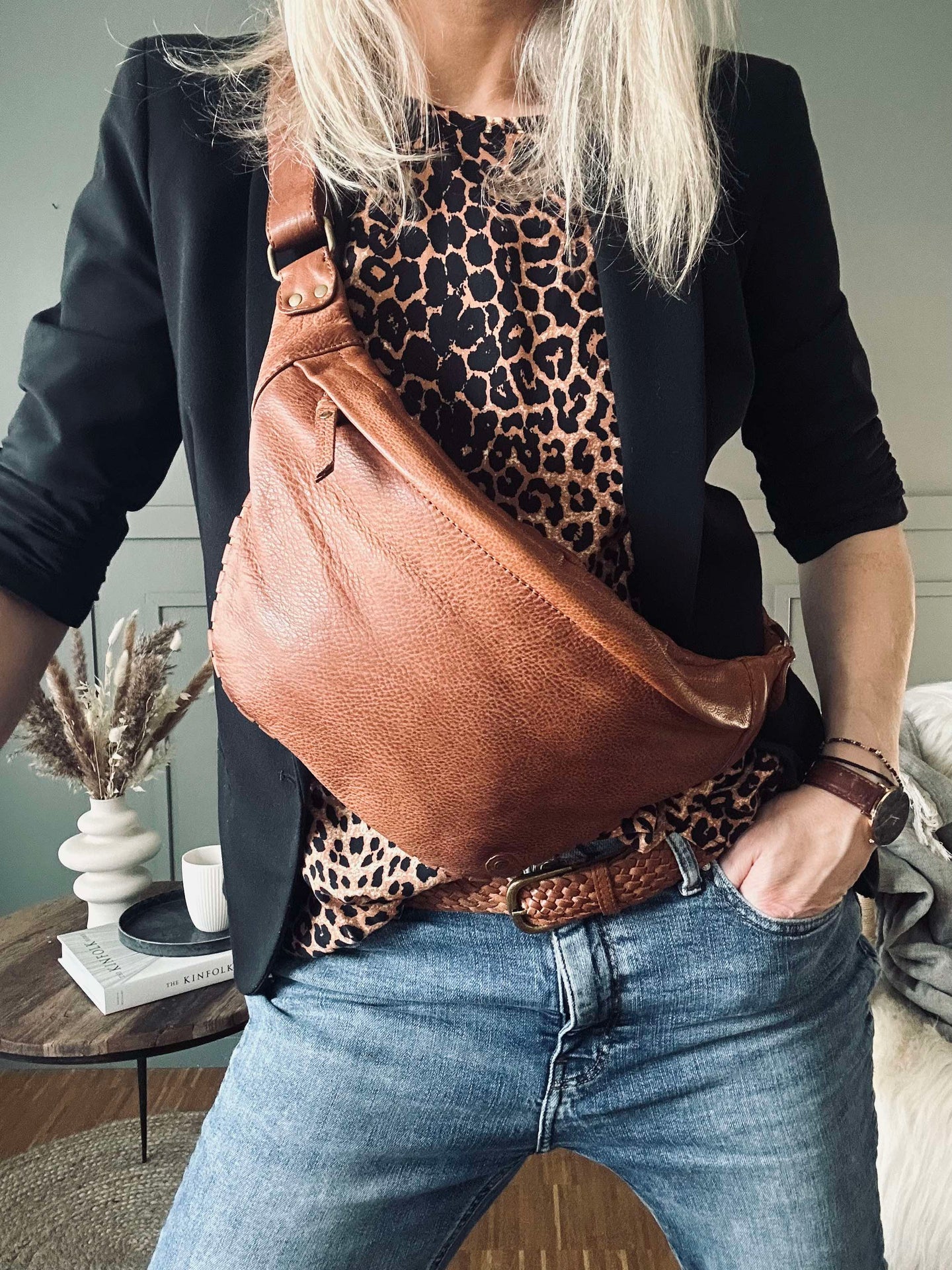 Magväska Jennie - Cognac