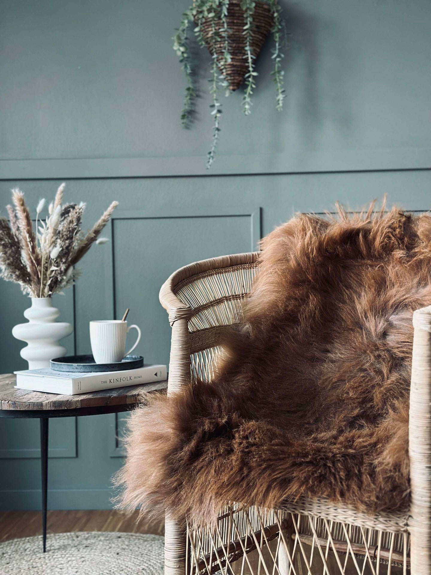 Isländskt lammskinn – Natur skinn Nougat nyanser