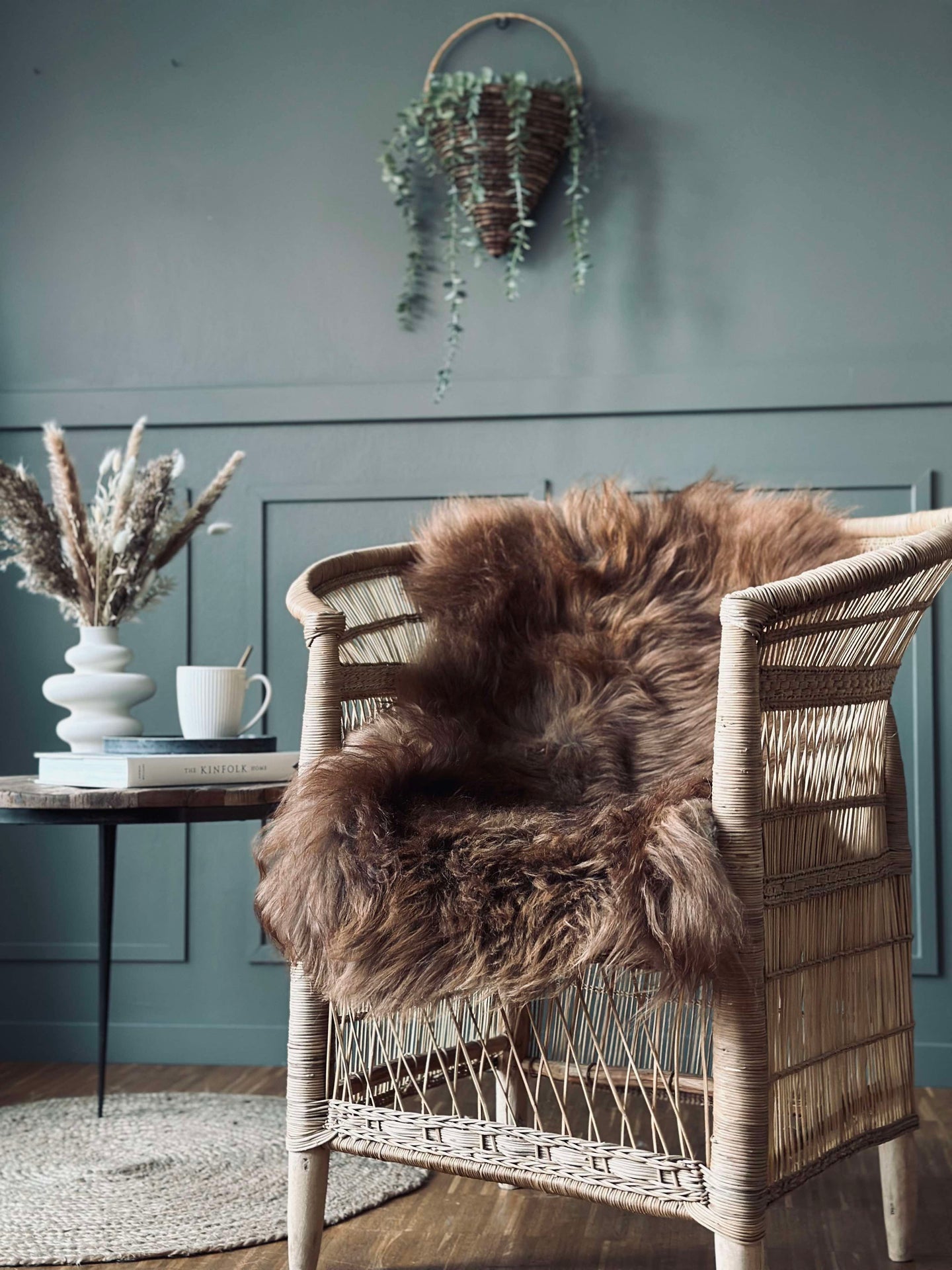 Isländskt lammskinn – Natur skinn Nougat nyanser