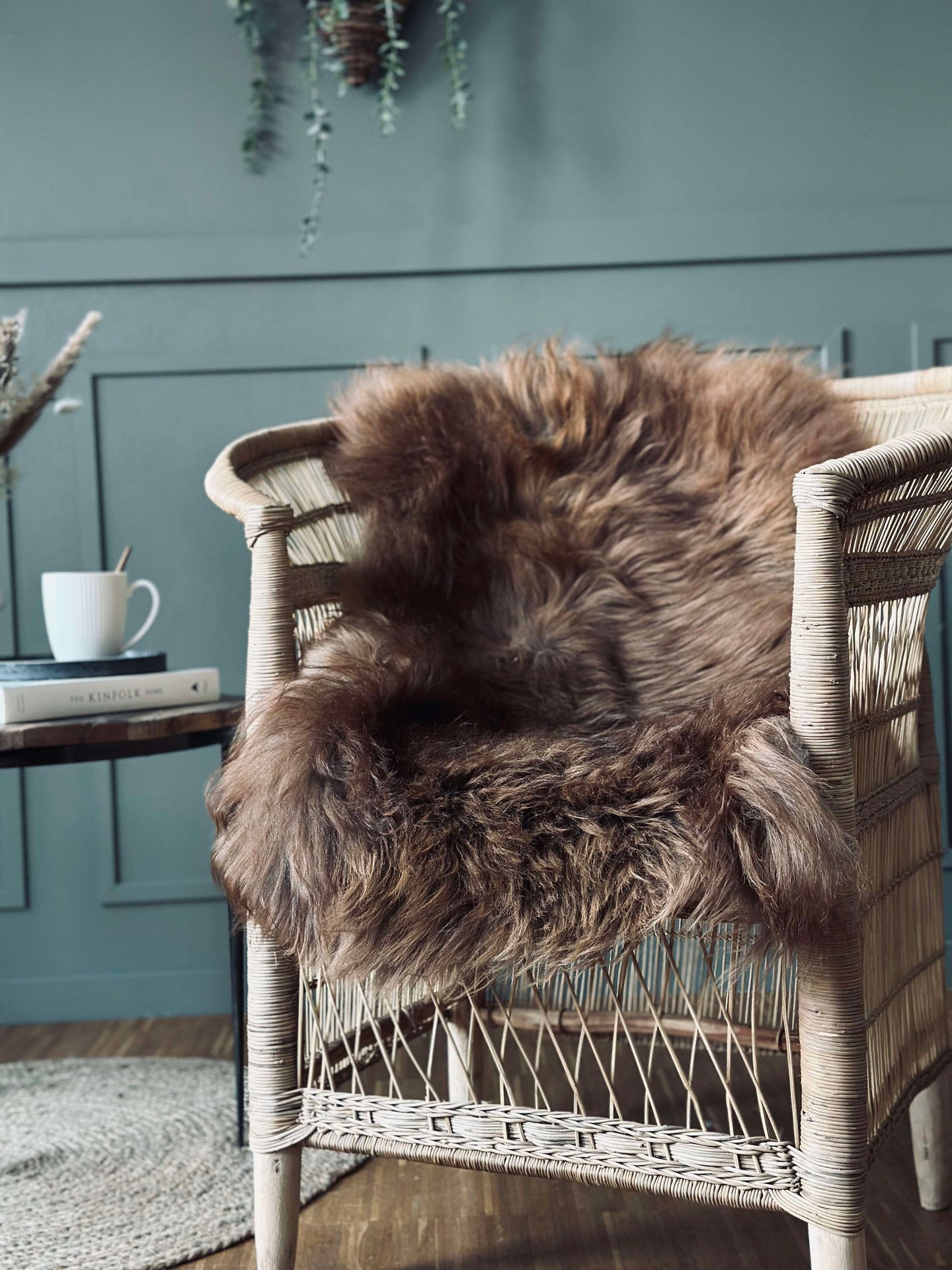 Isländskt lammskinn – Natur skinn Nougat nyanser