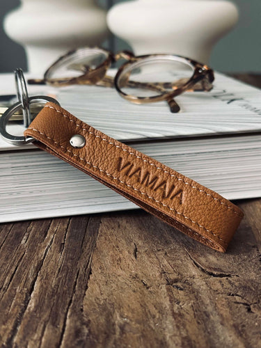 Nyckelring VIAMAJA - Cognac läder