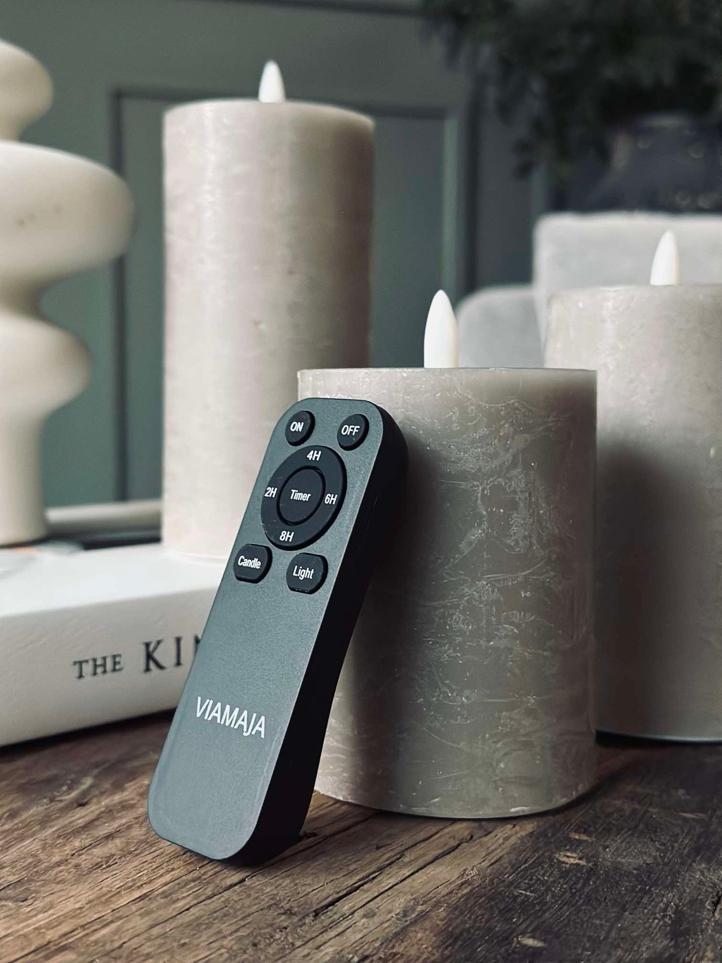 LED Blockljus / Sand – 3 st Rustikt ljus